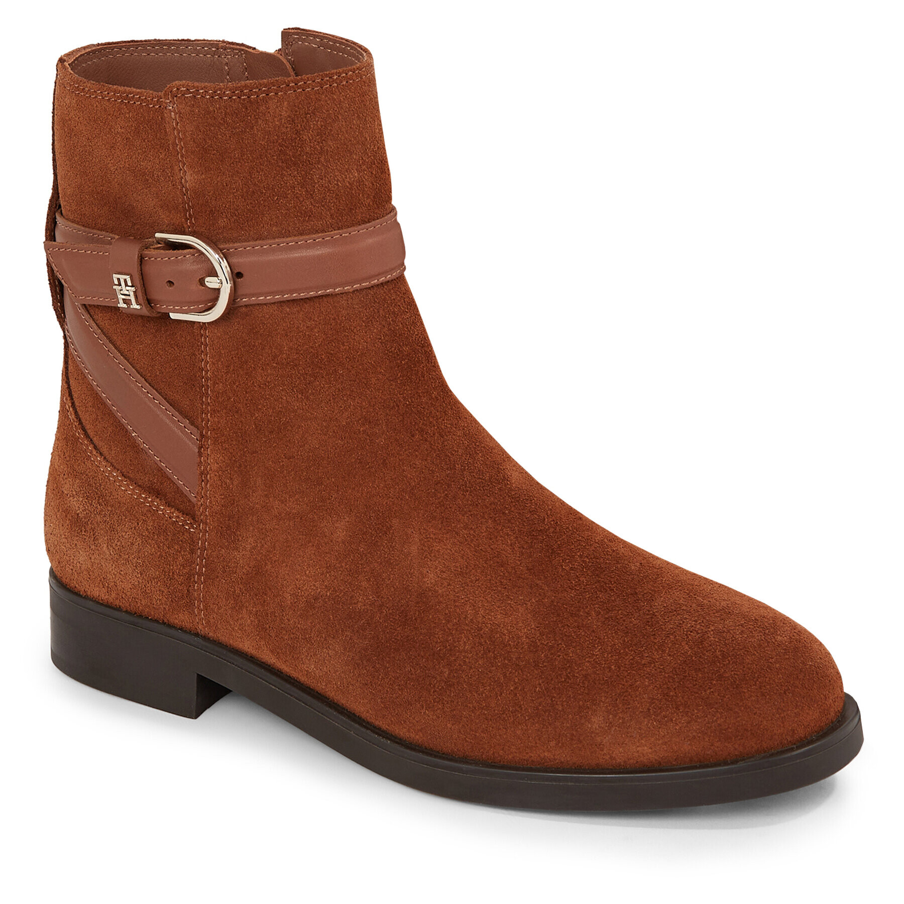 Tommy Hilfiger Боти Elevated Essential Boot Suede FW0FW07482 Кафяв - Pepit.bg