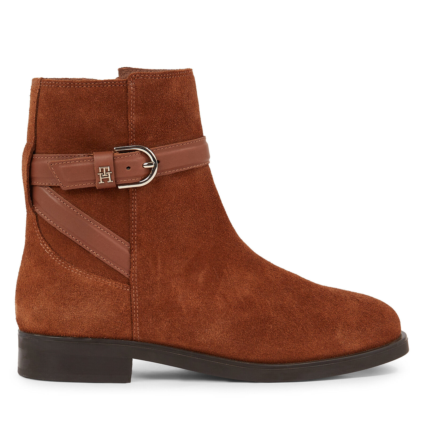 Tommy Hilfiger Боти Elevated Essential Boot Suede FW0FW07482 Кафяв - Pepit.bg