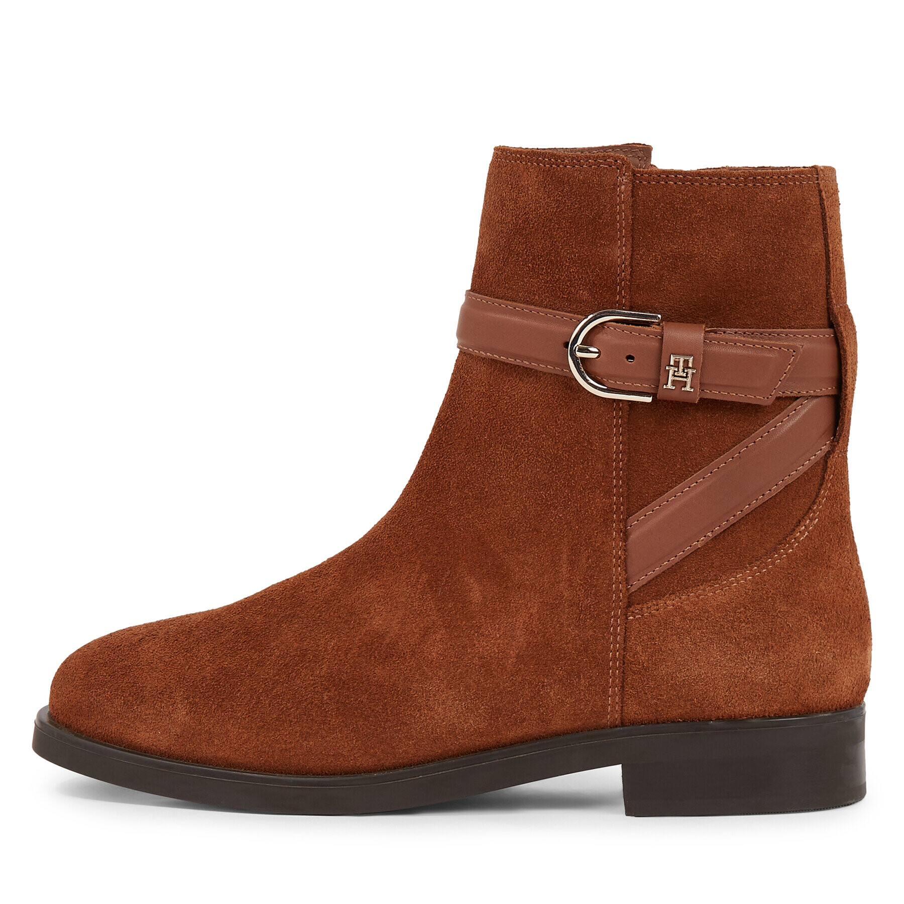 Tommy Hilfiger Боти Elevated Essential Boot Suede FW0FW07482 Кафяв - Pepit.bg