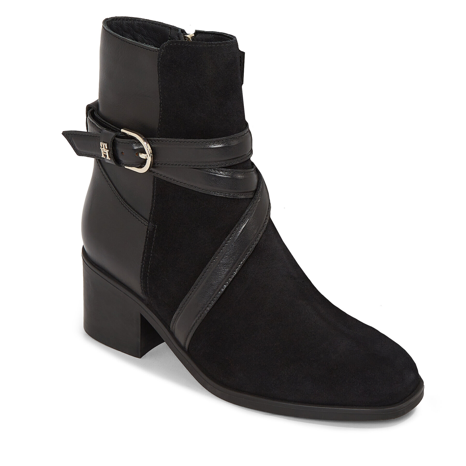 Tommy Hilfiger Боти Elevated Essential Midheel Boot FW0FW07515 Черен - Pepit.bg