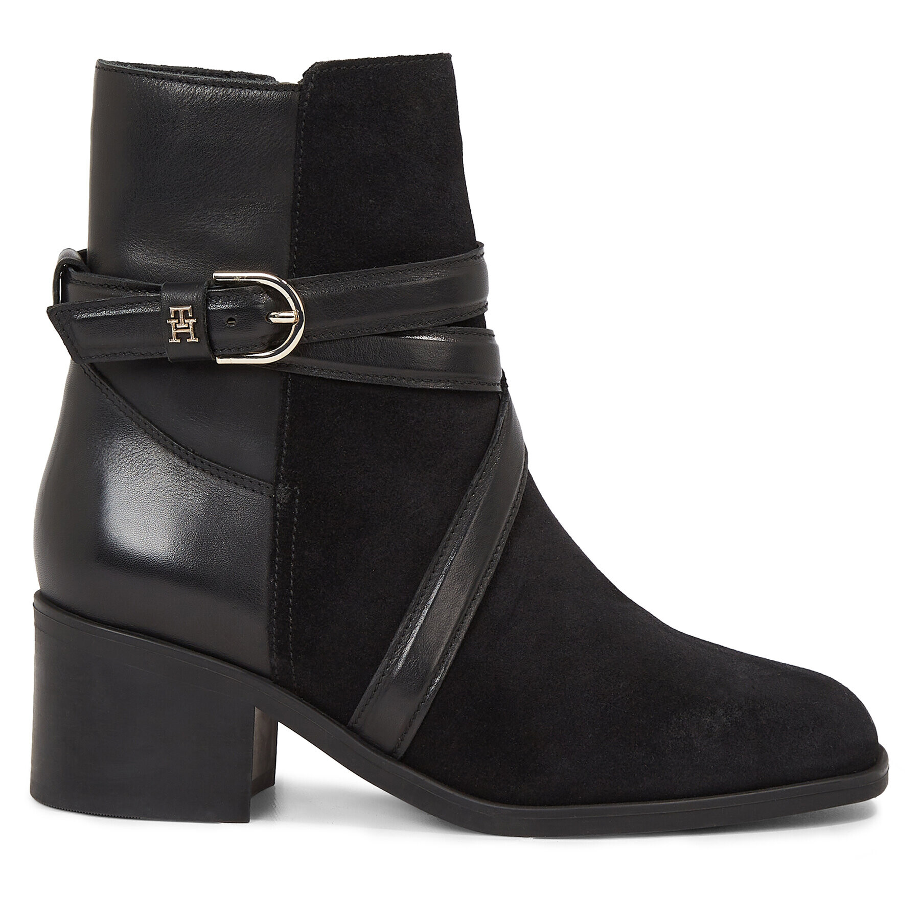 Tommy Hilfiger Боти Elevated Essential Midheel Boot FW0FW07515 Черен - Pepit.bg