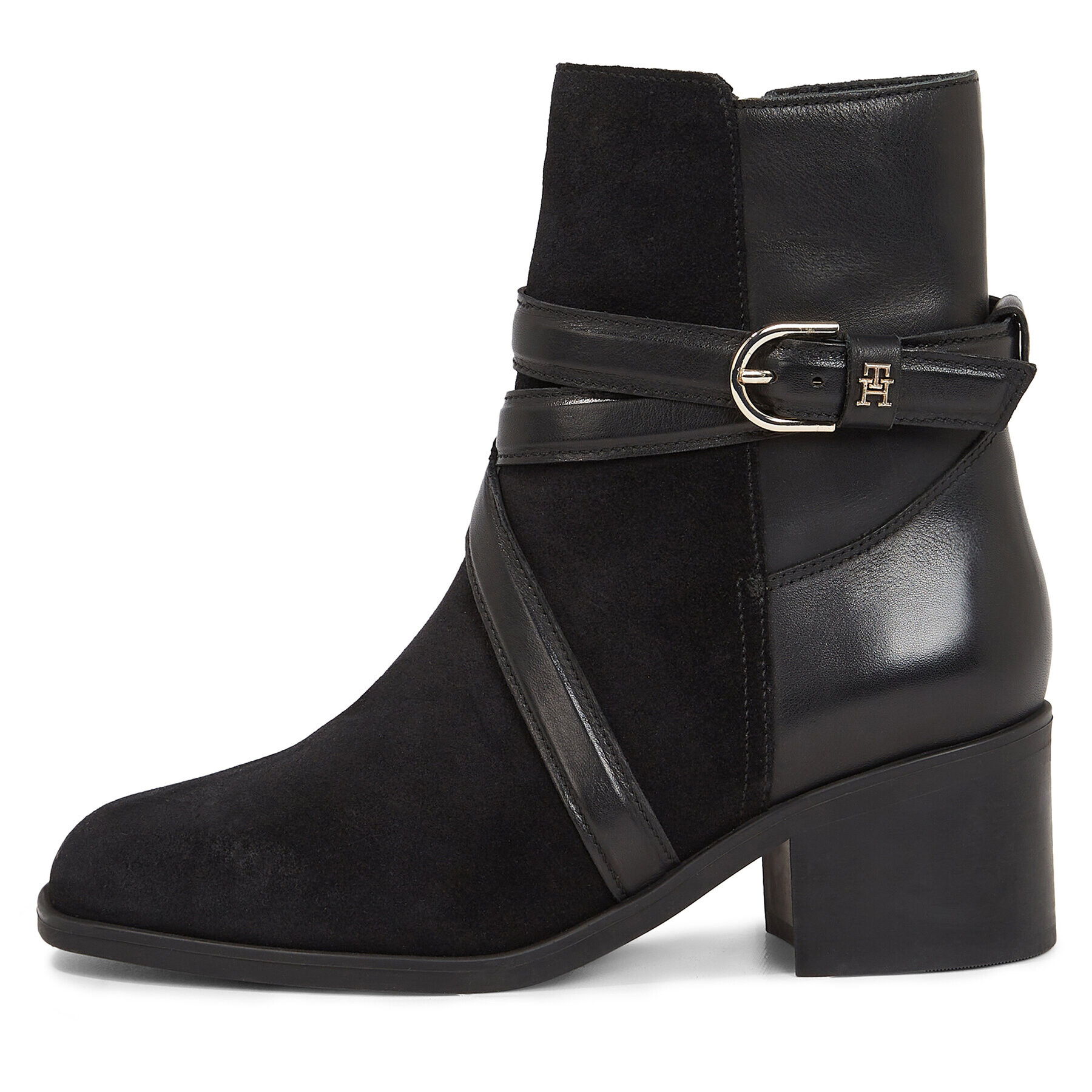 Tommy Hilfiger Боти Elevated Essential Midheel Boot FW0FW07515 Черен - Pepit.bg