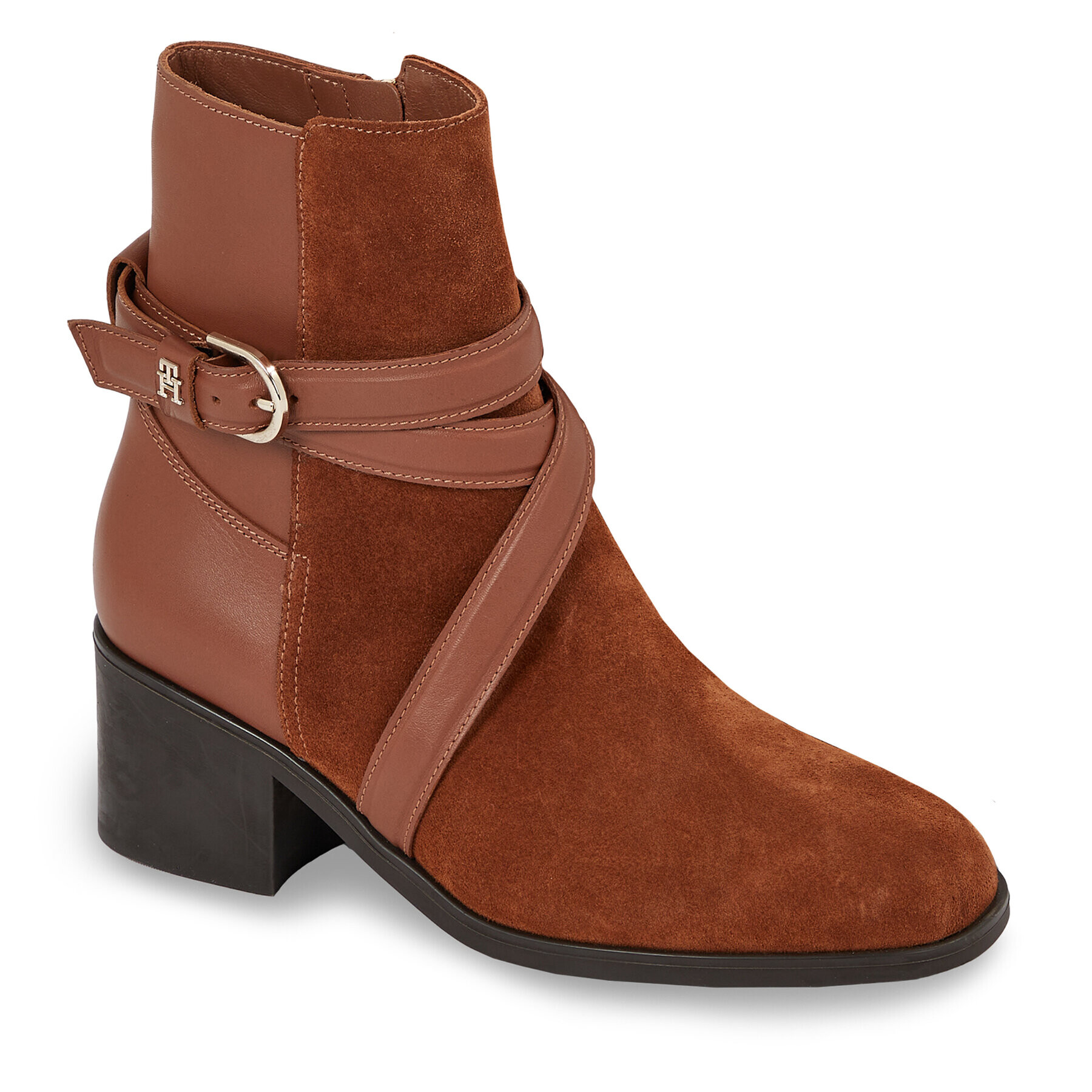 Tommy Hilfiger Боти Elevated Essential Midheel Boot FW0FW07515 Кафяв - Pepit.bg