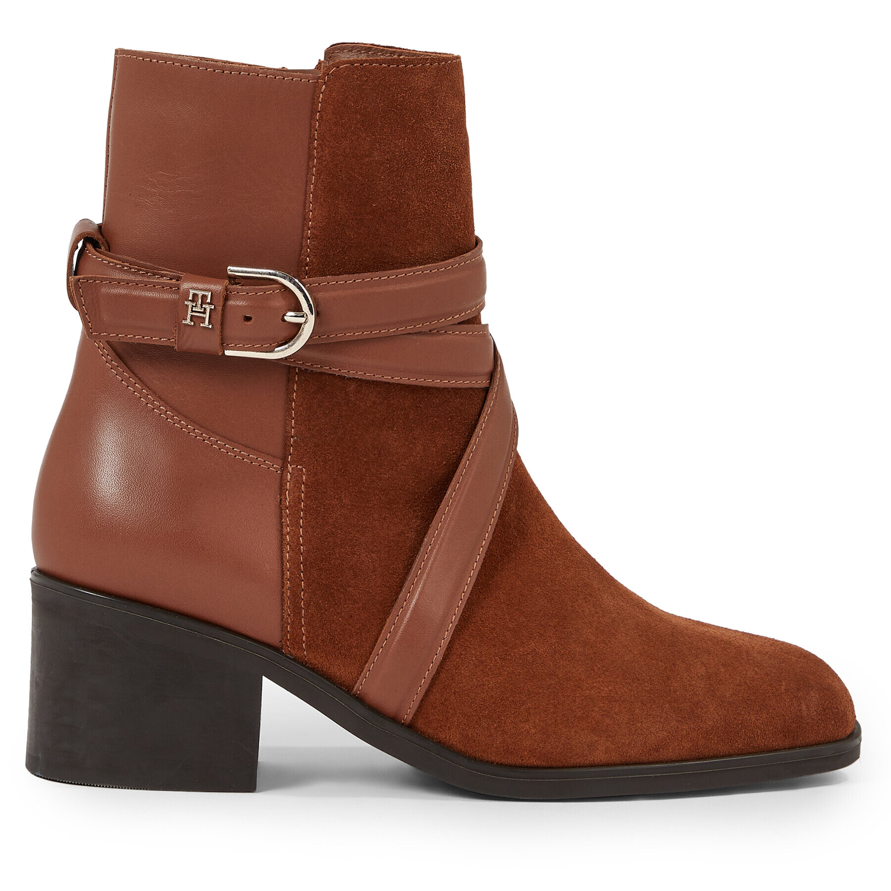 Tommy Hilfiger Боти Elevated Essential Midheel Boot FW0FW07515 Кафяв - Pepit.bg