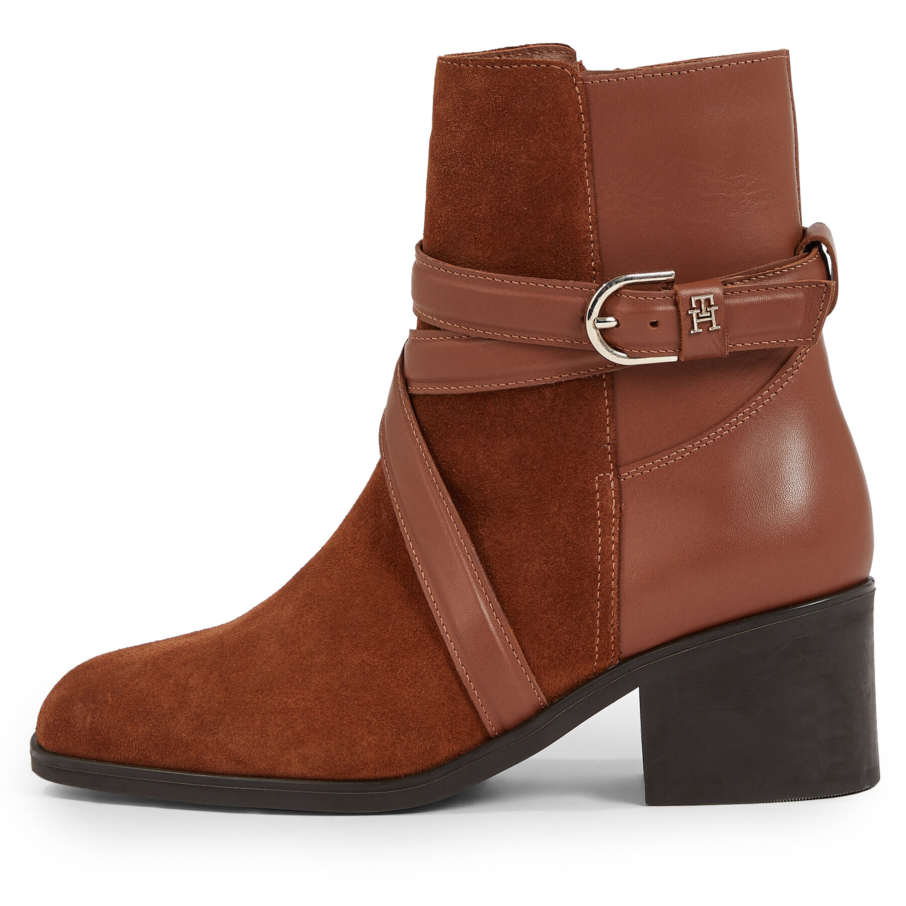 Tommy Hilfiger Боти Elevated Essential Midheel Boot FW0FW07515 Кафяв - Pepit.bg