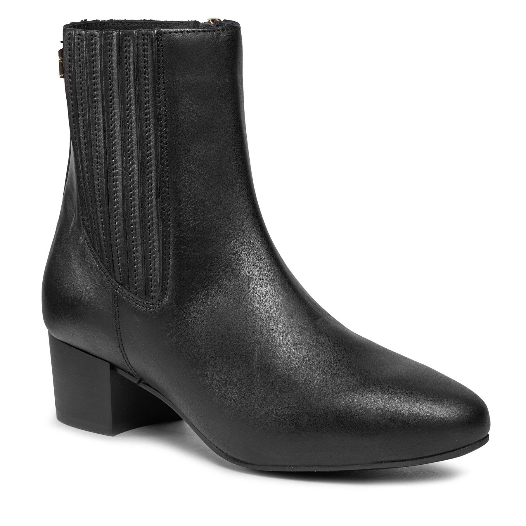 Tommy Hilfiger Боти Essential Leather Boot FW0FW07759 Черен - Pepit.bg