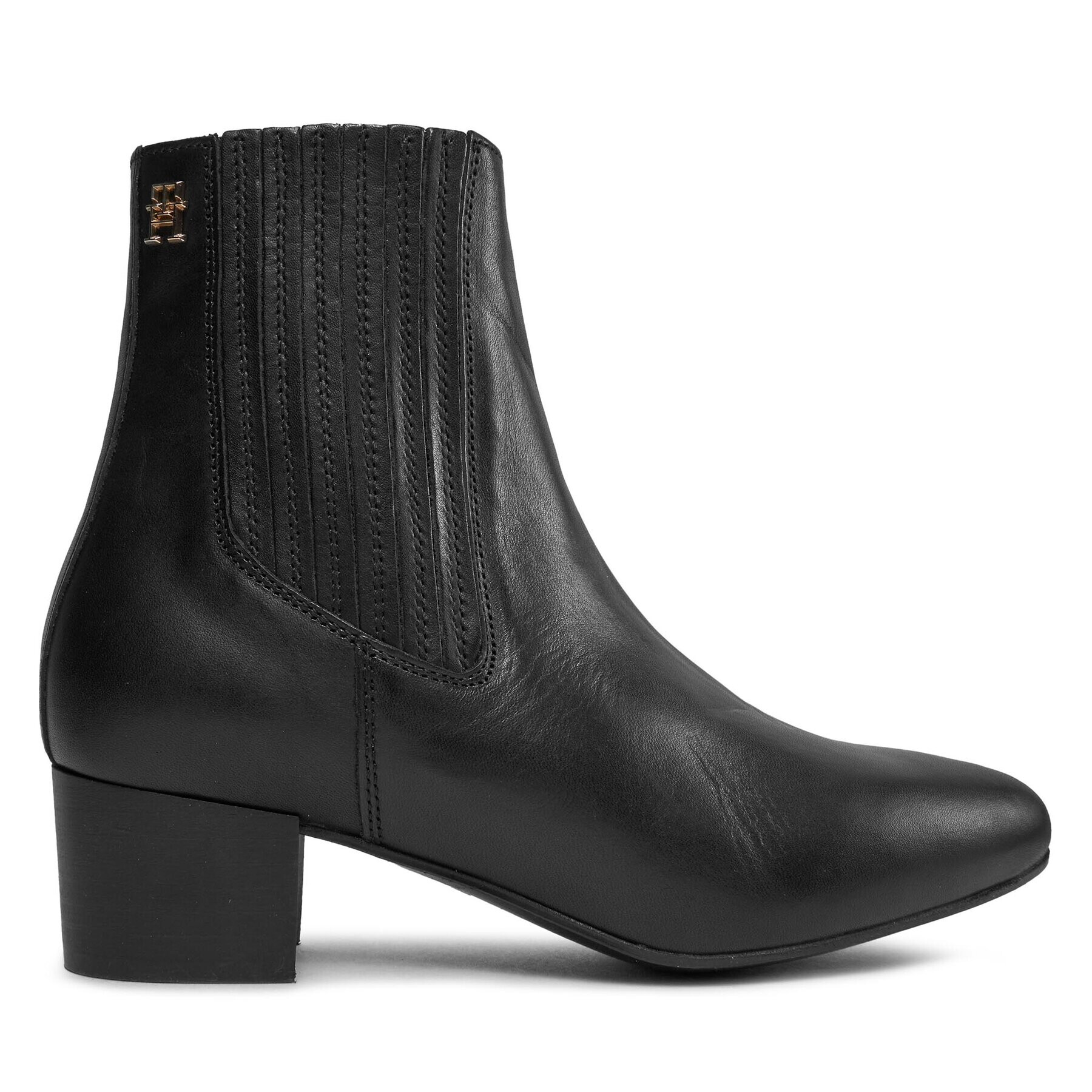 Tommy Hilfiger Боти Essential Leather Boot FW0FW07759 Черен - Pepit.bg