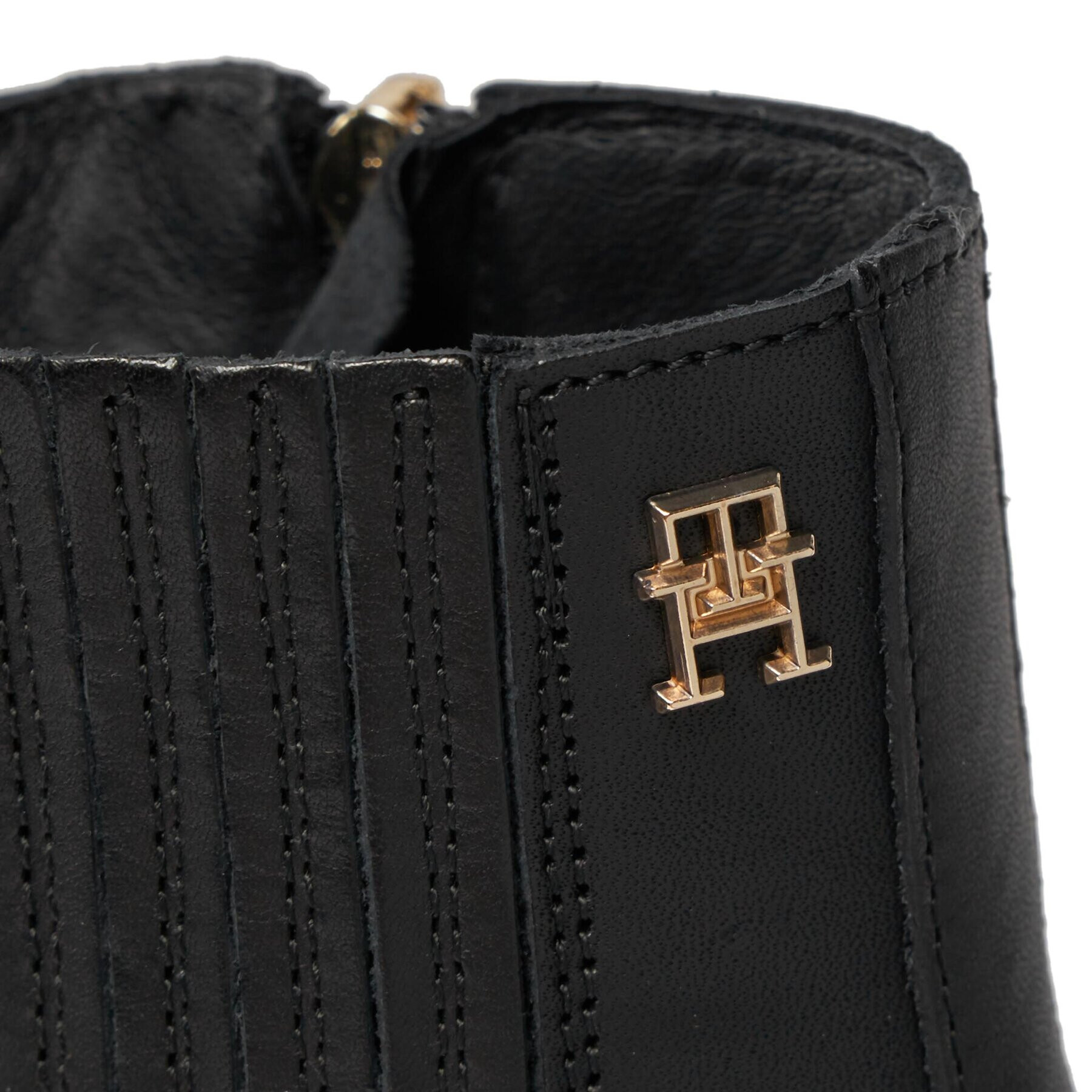 Tommy Hilfiger Боти Essential Leather Boot FW0FW07759 Черен - Pepit.bg