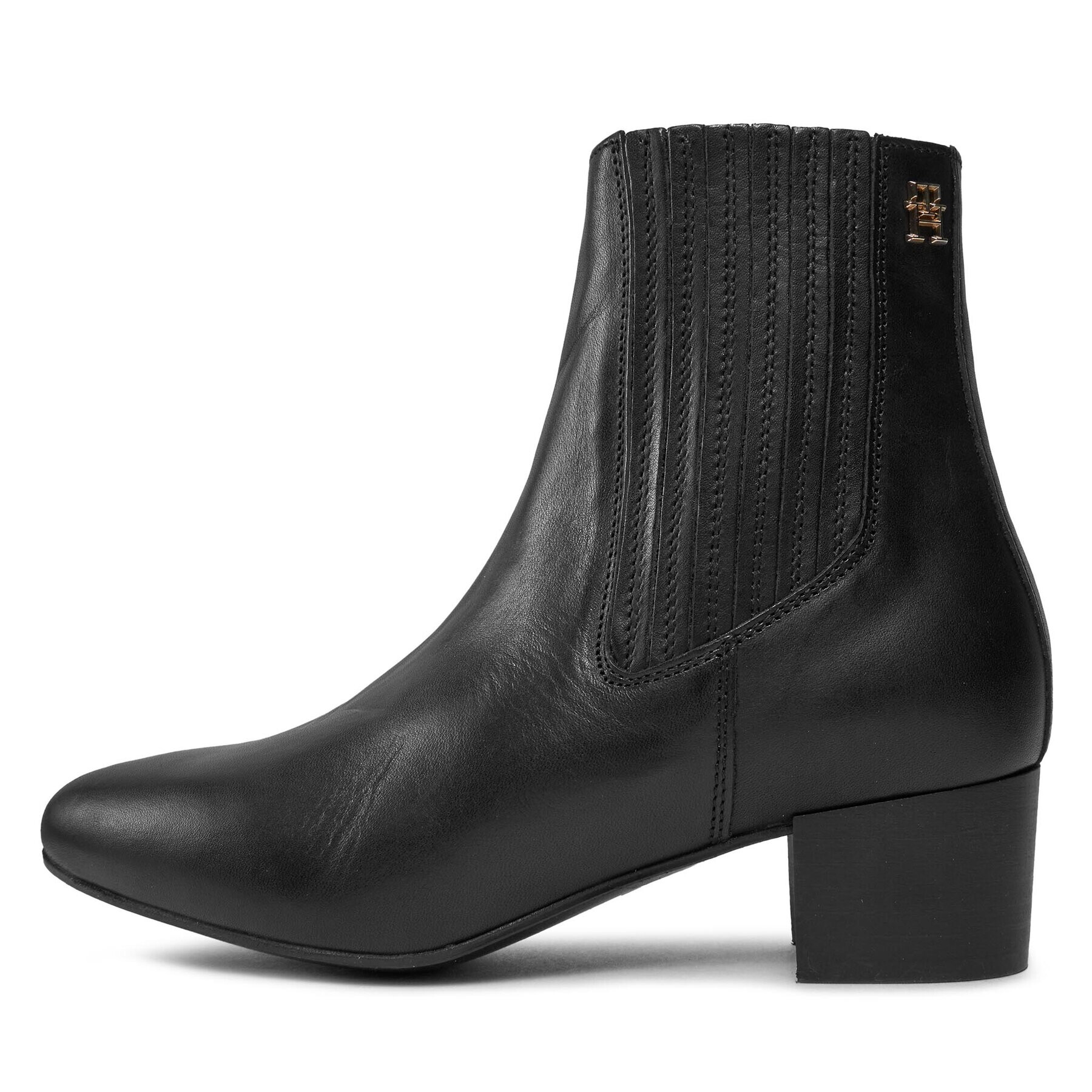 Tommy Hilfiger Боти Essential Leather Boot FW0FW07759 Черен - Pepit.bg