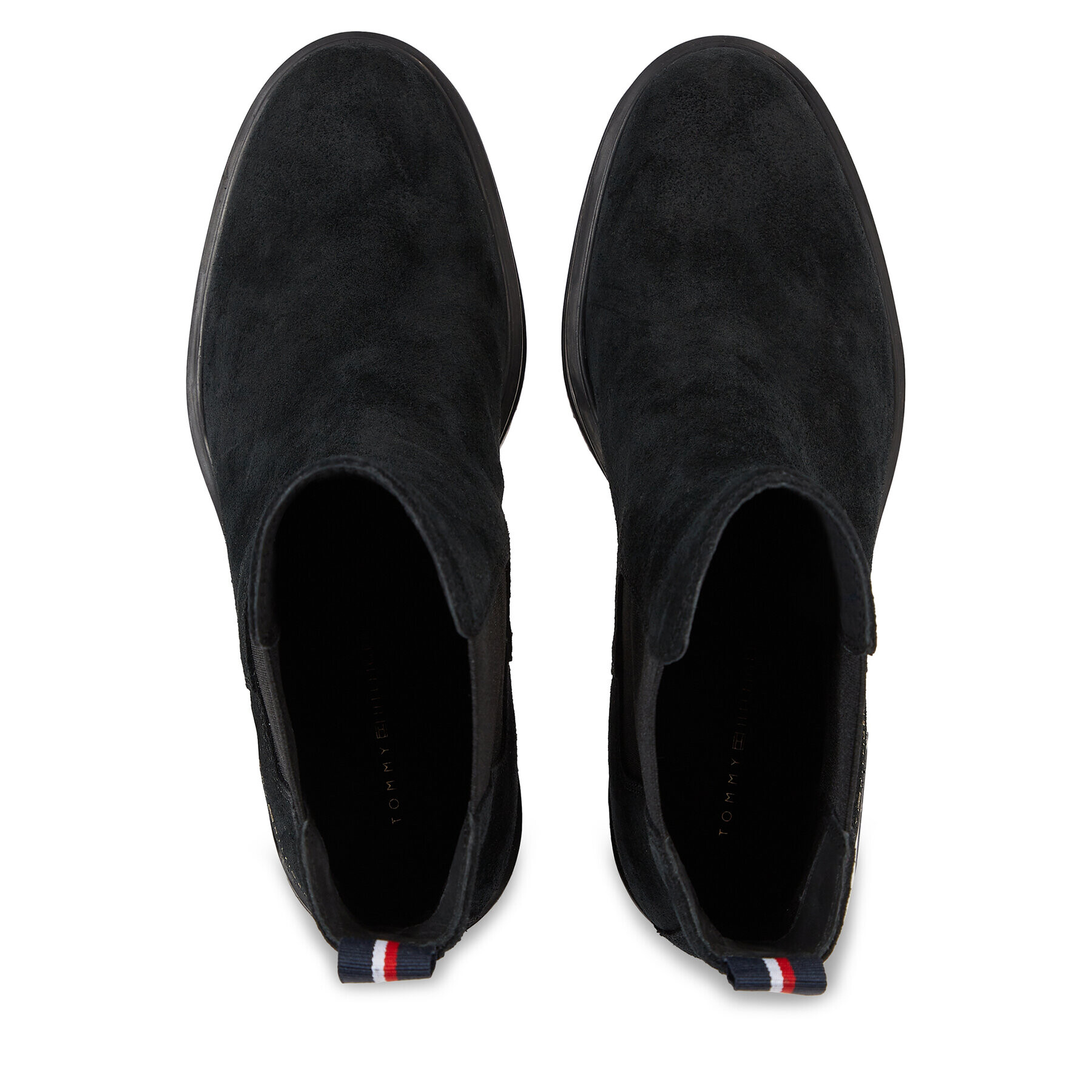 Tommy Hilfiger Боти Essential Midheel Suede Bootie FW0FW07522 Черен - Pepit.bg