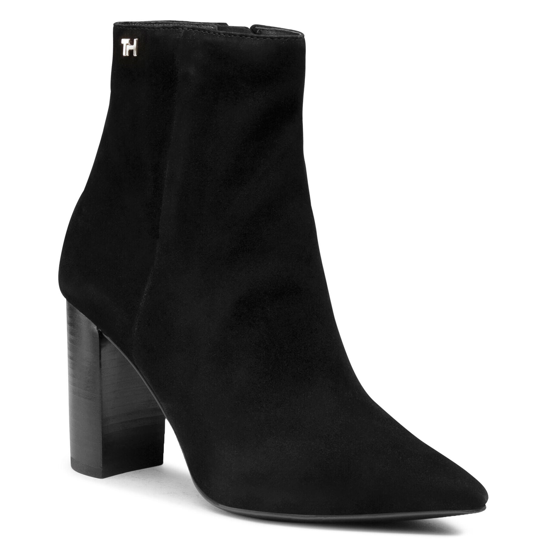 Tommy Hilfiger Боти Essential Suede High Heel Boot FW0FW05177 Черен - Pepit.bg