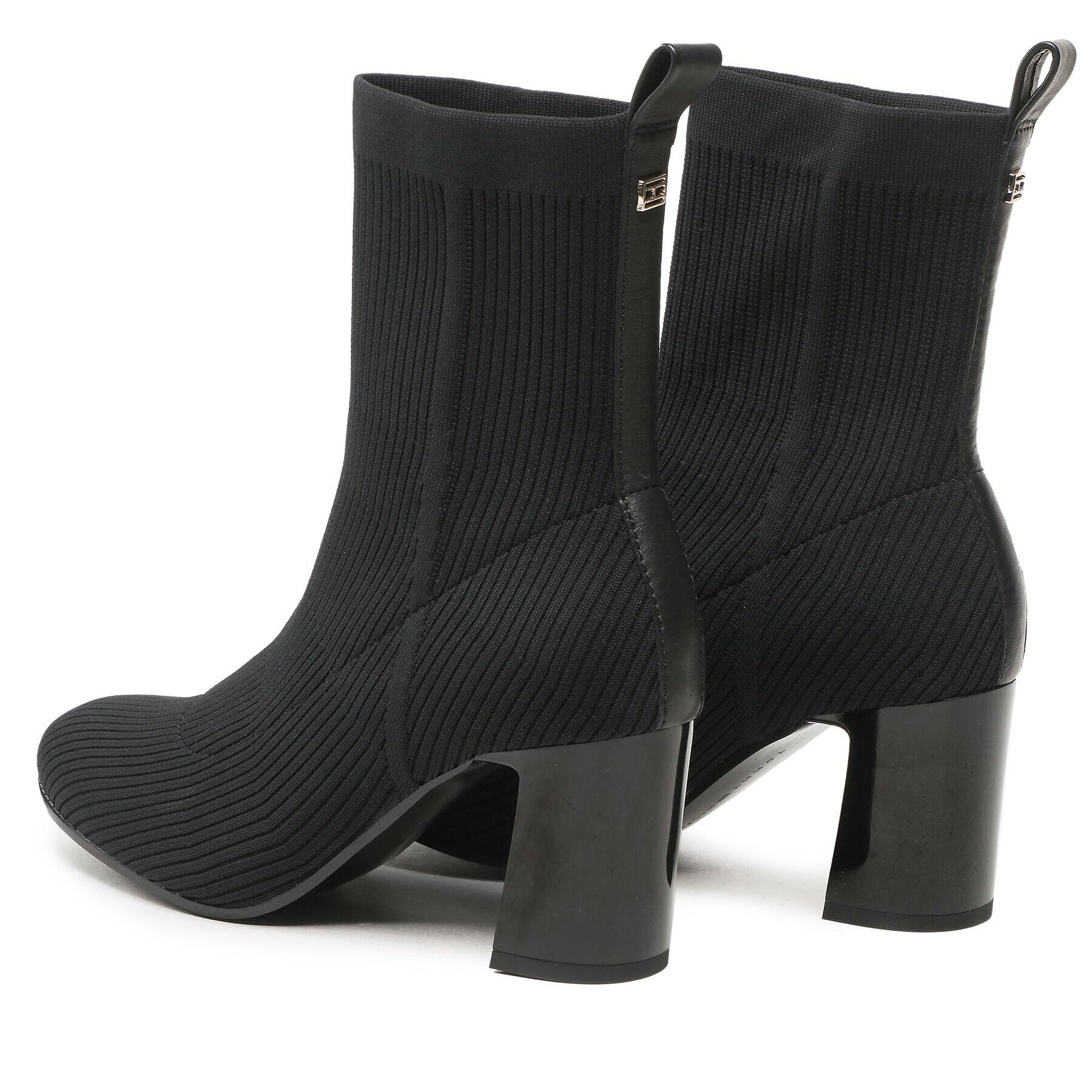 Tommy Hilfiger Боти Feminine Essential Knit Boot FW0FW07405 Черен - Pepit.bg