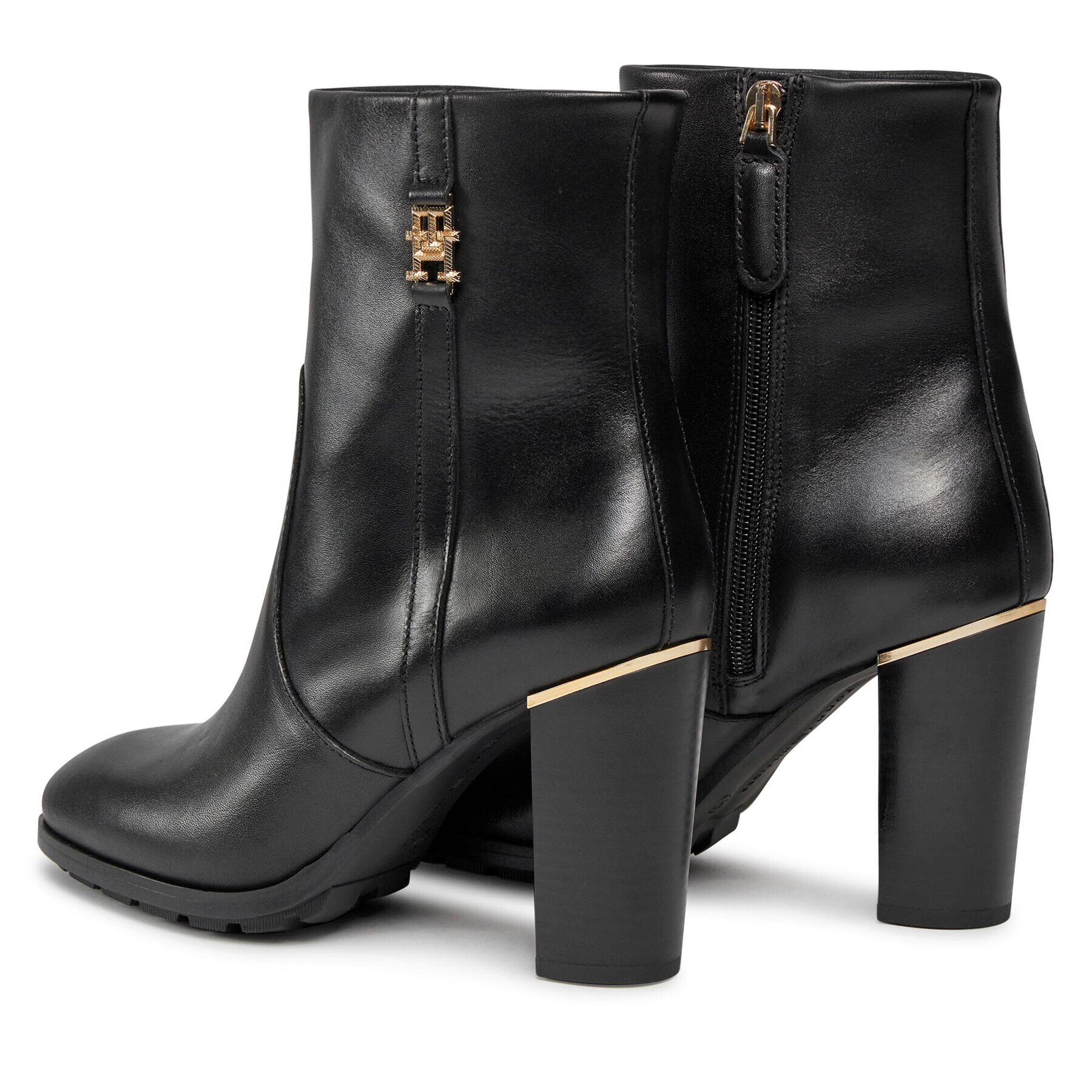 Tommy Hilfiger Боти Feminine Th Hardware Bootie FW0FW07540 Черен - Pepit.bg