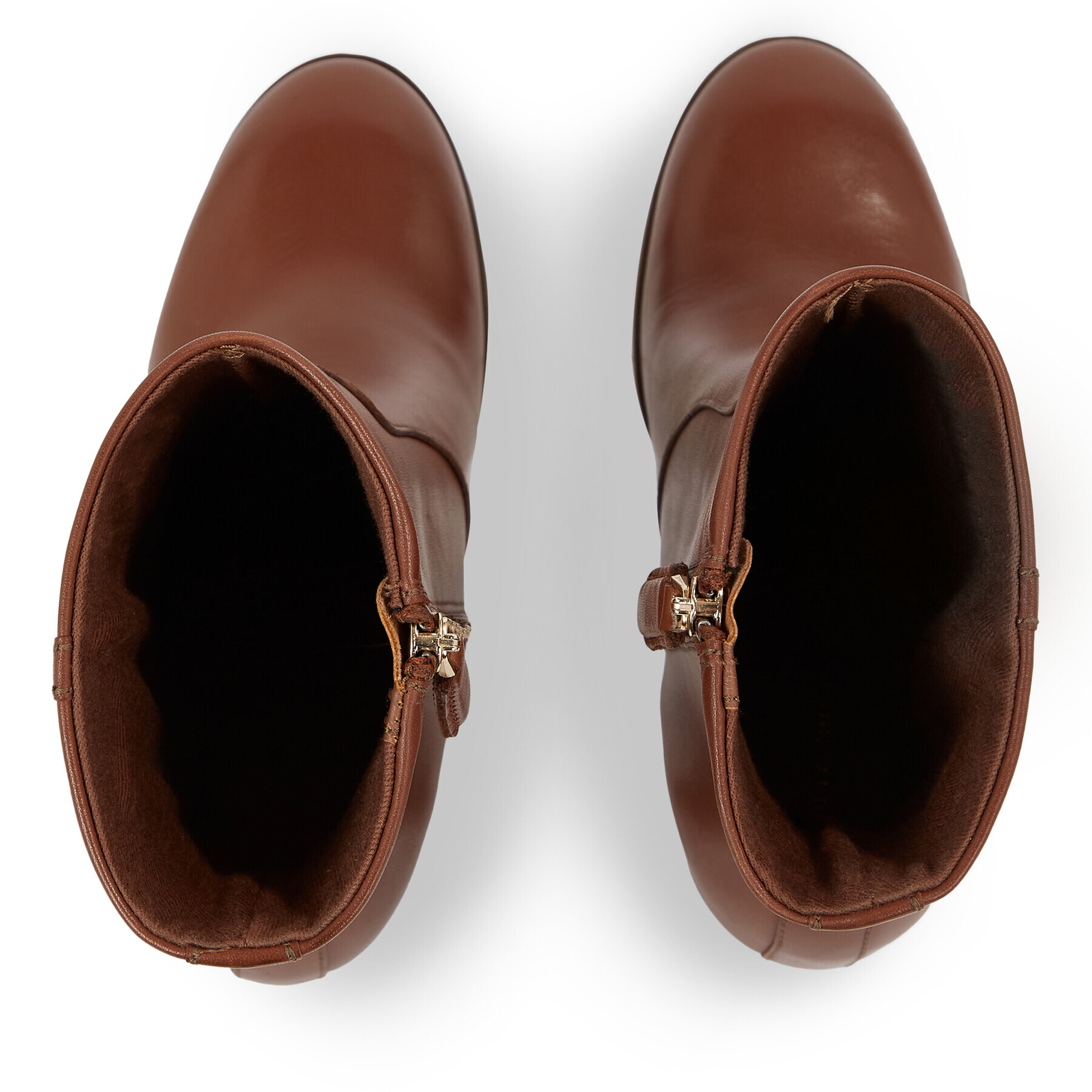 Tommy Hilfiger Боти Feminine Th Hardware Bootie FW0FW07540 Кафяв - Pepit.bg