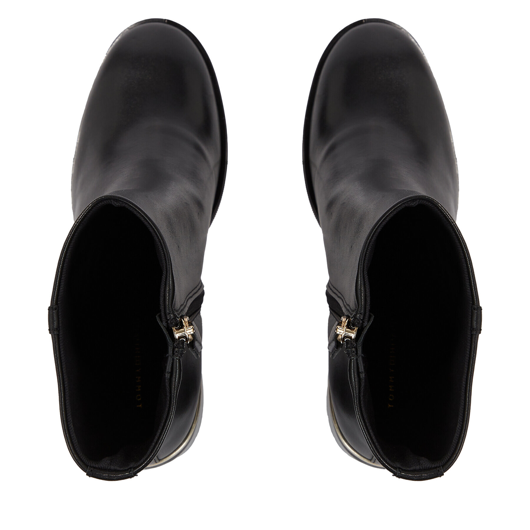 Tommy Hilfiger Боти Feminine Th Hardware Mid Bootie FW0FW07539 Черен - Pepit.bg