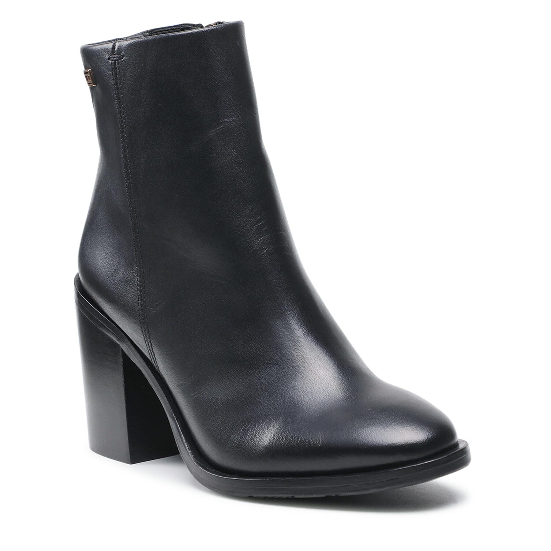 Tommy Hilfiger Боти Flag Stud High Heel Boot FW0FW05948 Черен - Pepit.bg