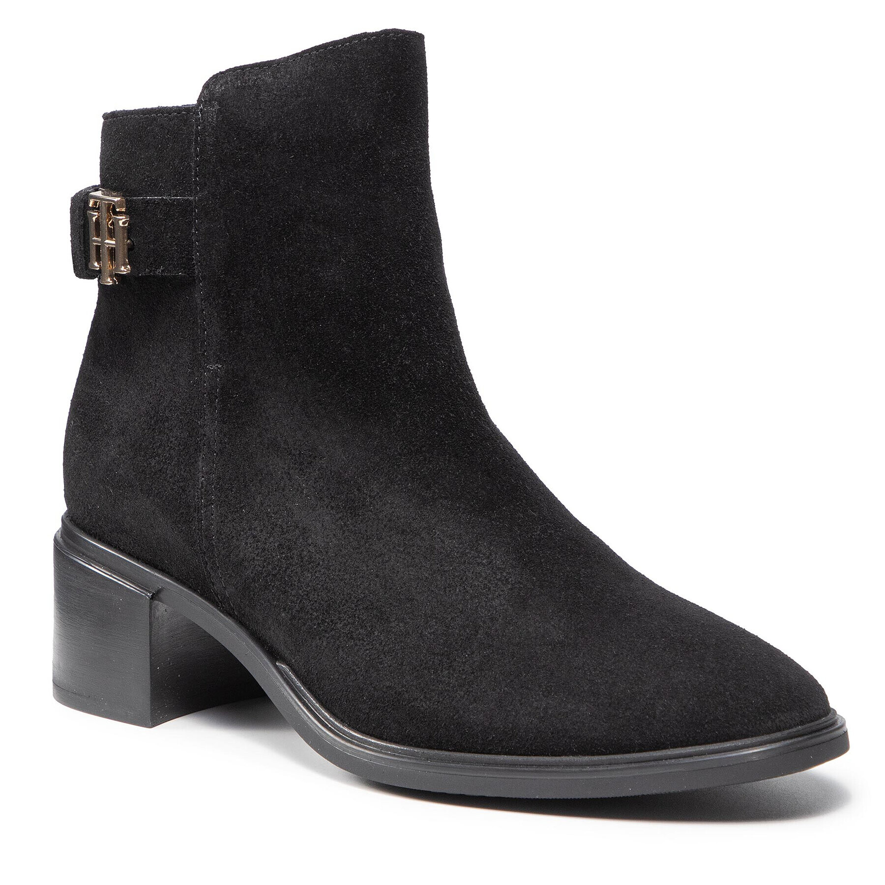 Tommy Hilfiger Боти Hardware Th Mid Heel Boot FW0FW06011 Черен - Pepit.bg