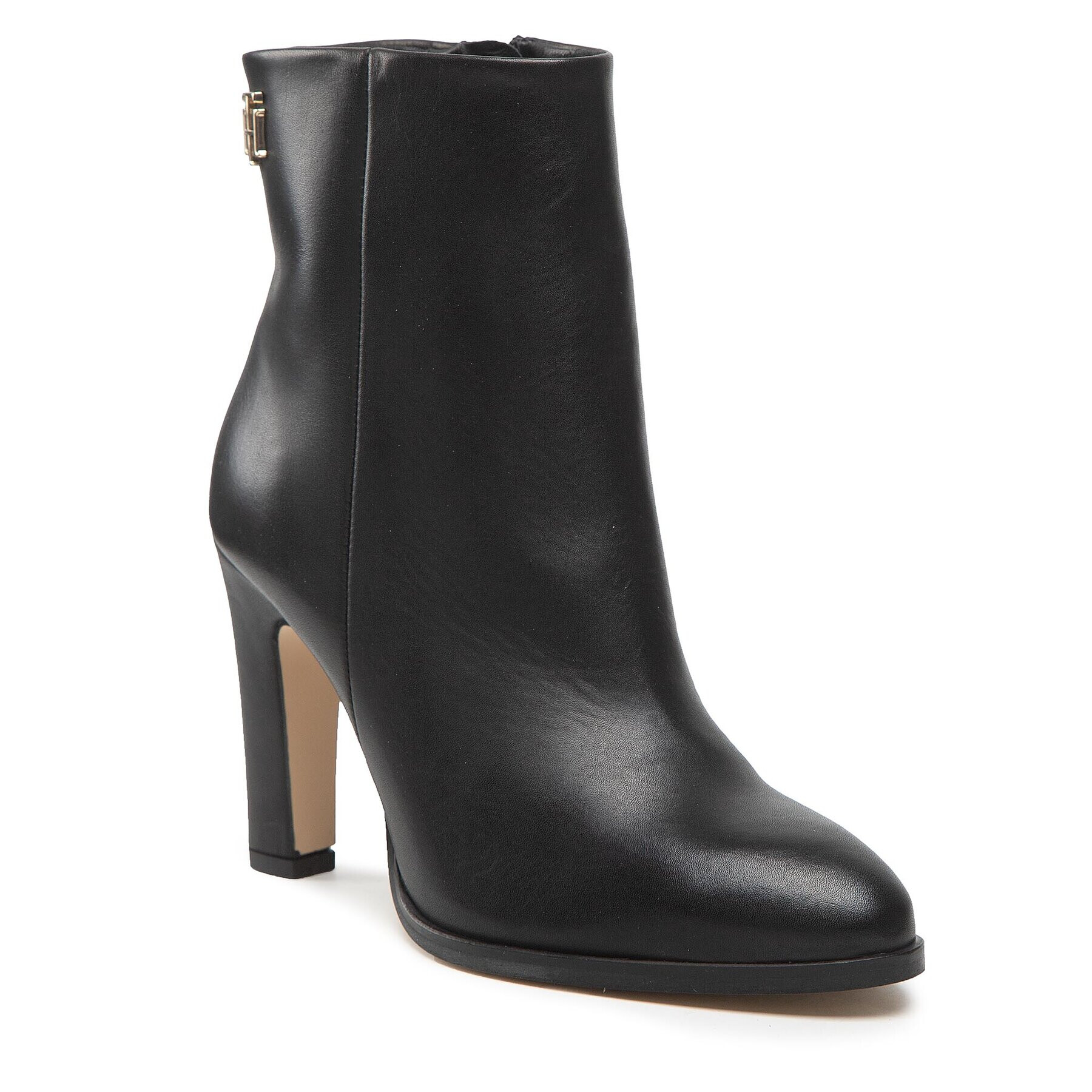 Tommy Hilfiger Боти High Heel Leather Boot FW0FW06769 Черен - Pepit.bg