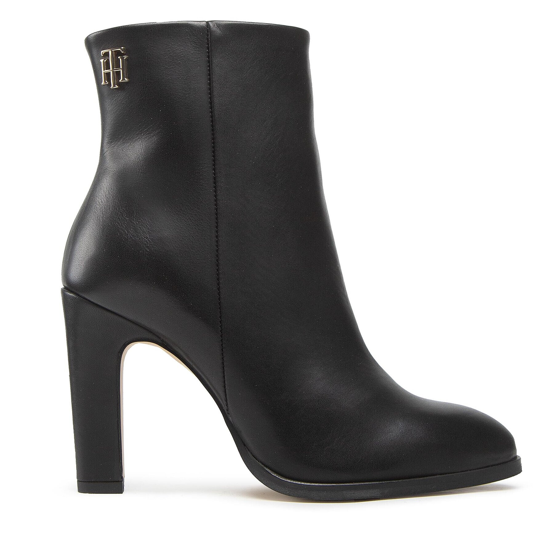 Tommy Hilfiger Боти High Heel Leather Boot FW0FW06769 Черен - Pepit.bg