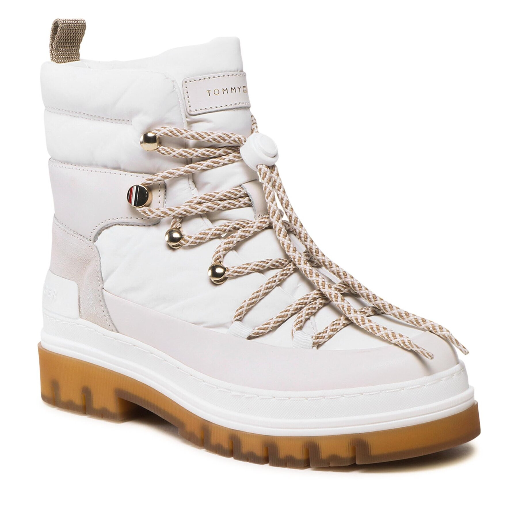 Tommy Hilfiger Боти Laced Outdoor Boot FW0FW06610 Бял - Pepit.bg