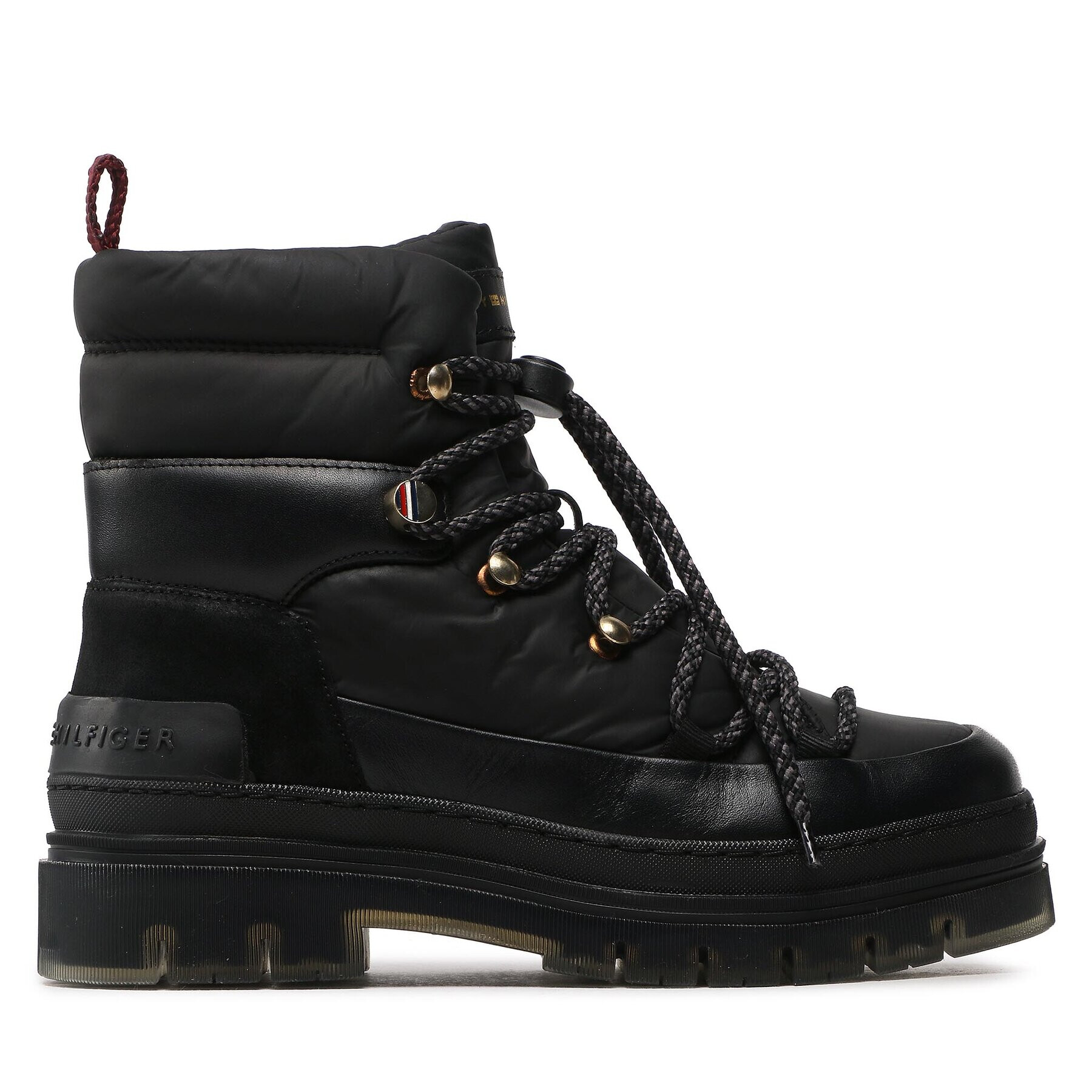 Tommy Hilfiger Боти Laced Outdoor Boot FW0FW06610 Черен - Pepit.bg