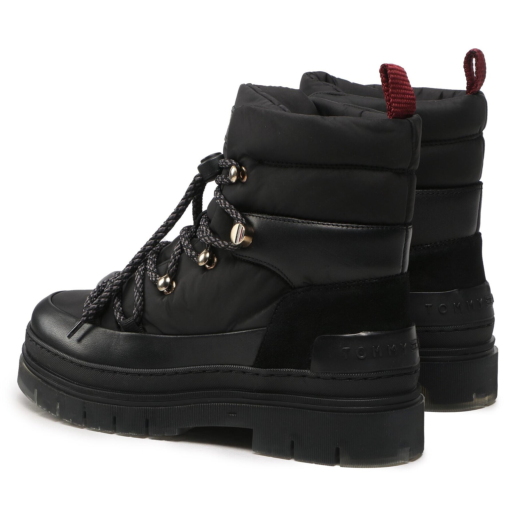 Tommy Hilfiger Боти Laced Outdoor Boot FW0FW06610 Черен - Pepit.bg