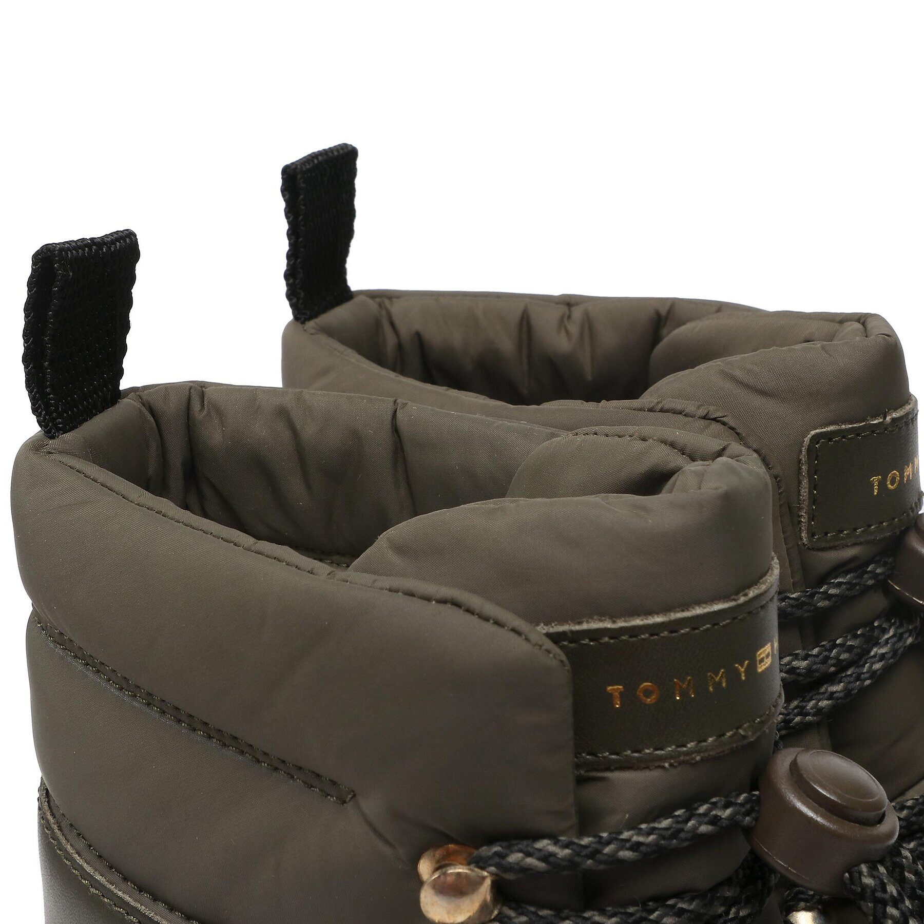 Tommy Hilfiger Боти Laced Outdoor Boot FW0FW06610 Зелен - Pepit.bg