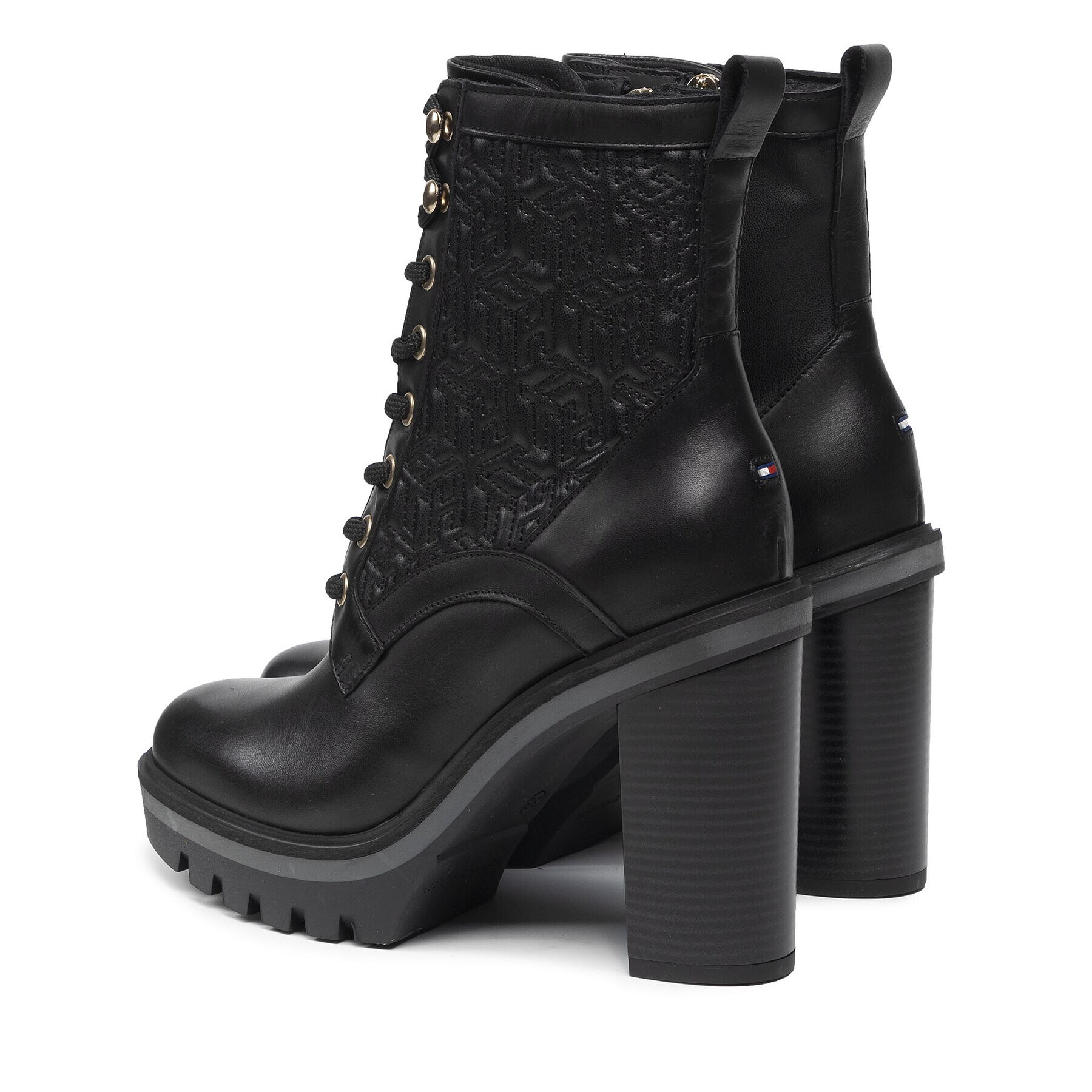 Tommy Hilfiger Боти Monogram High Heel Boot FW0FW05997 Черен - Pepit.bg
