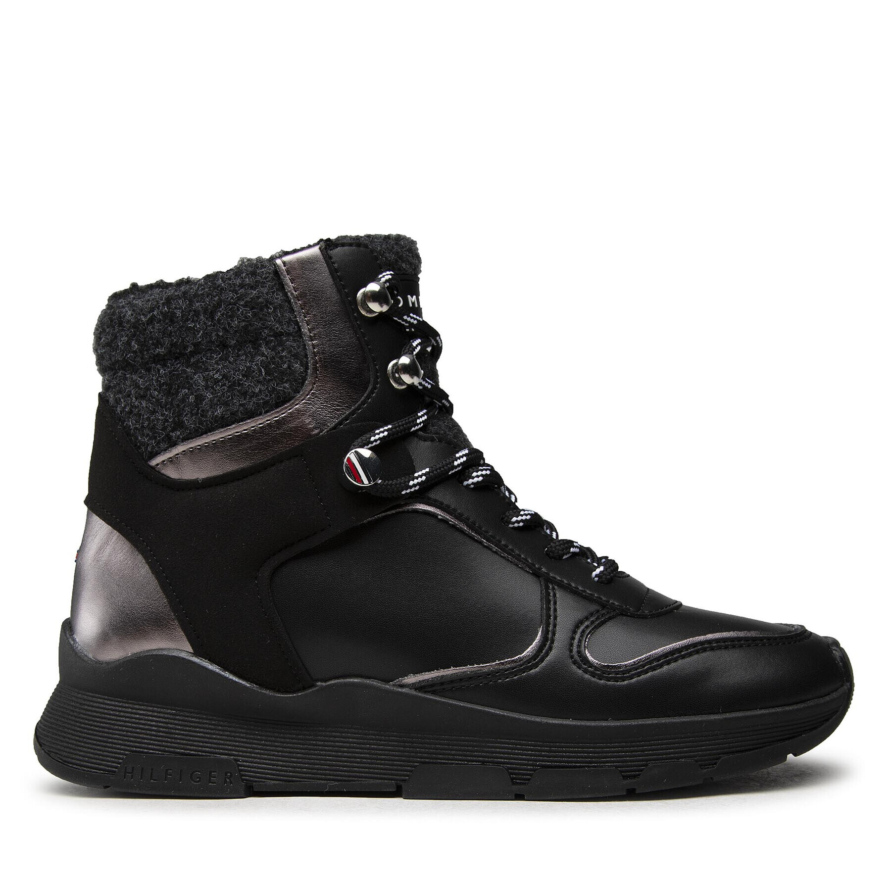 Tommy Hilfiger Боти Outdoor Bootie FW0FW06074 Черен - Pepit.bg