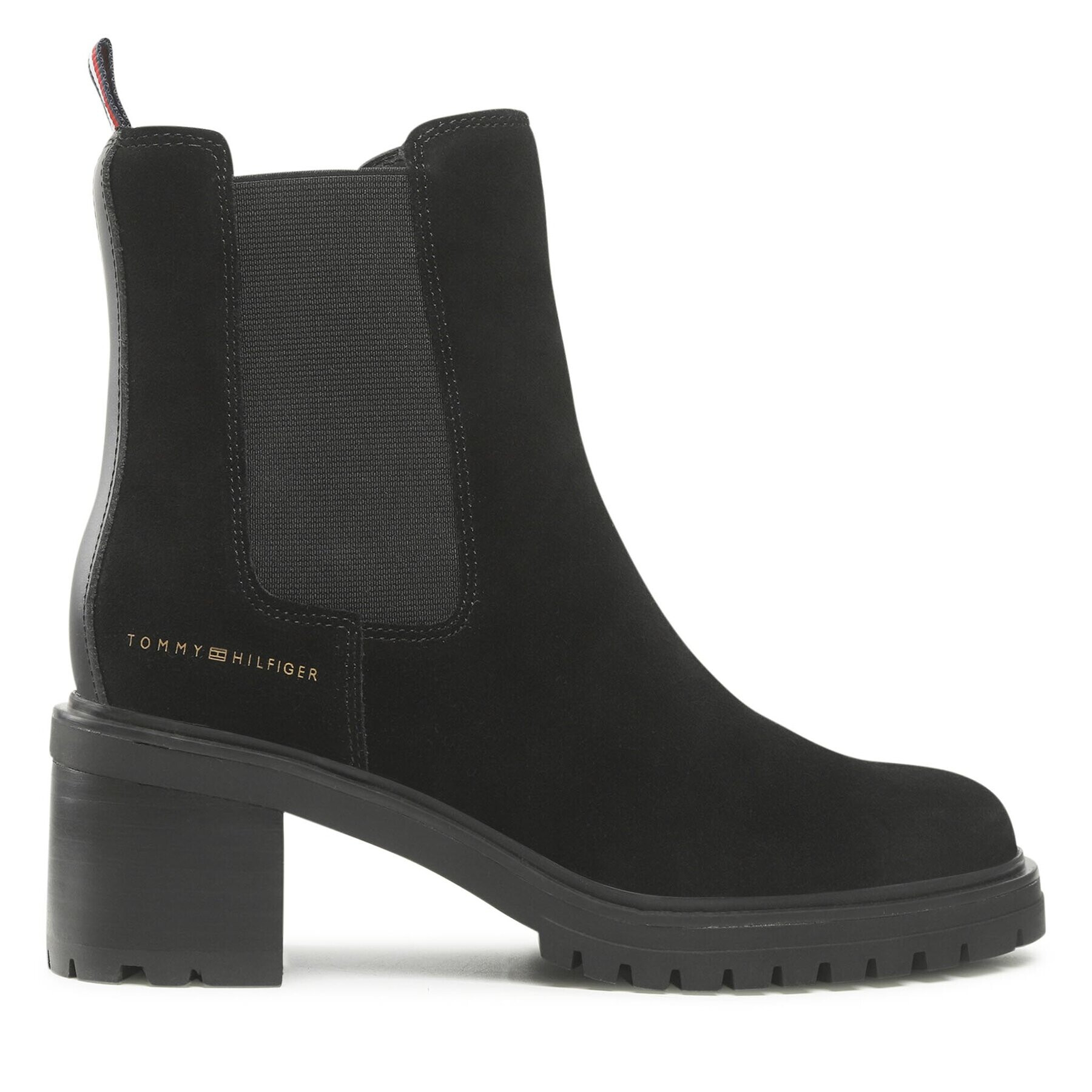 Tommy Hilfiger Боти Outdoor Chelsea Mid Heel Boot FW0FW06619 Черен - Pepit.bg