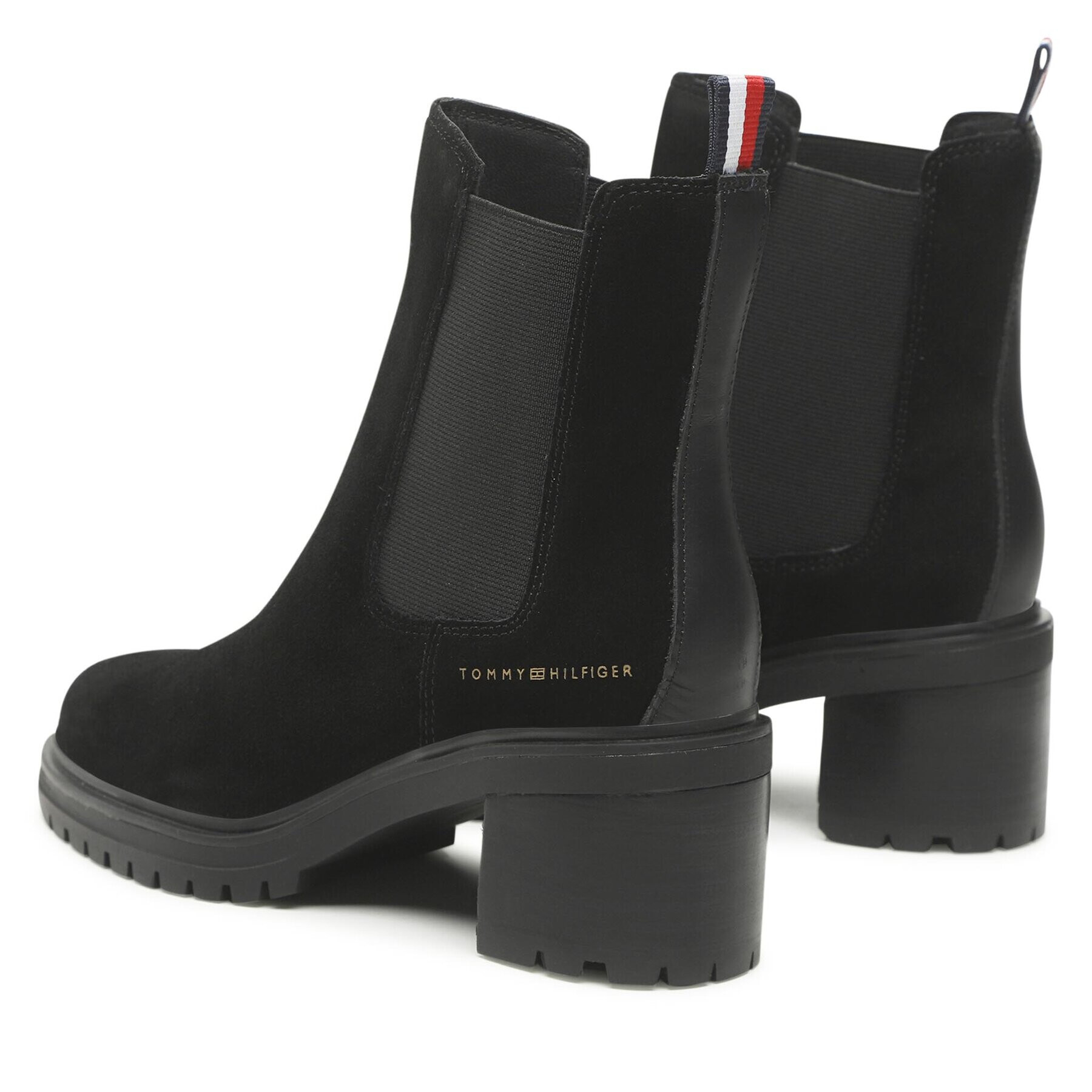 Tommy Hilfiger Боти Outdoor Chelsea Mid Heel Boot FW0FW06619 Черен - Pepit.bg