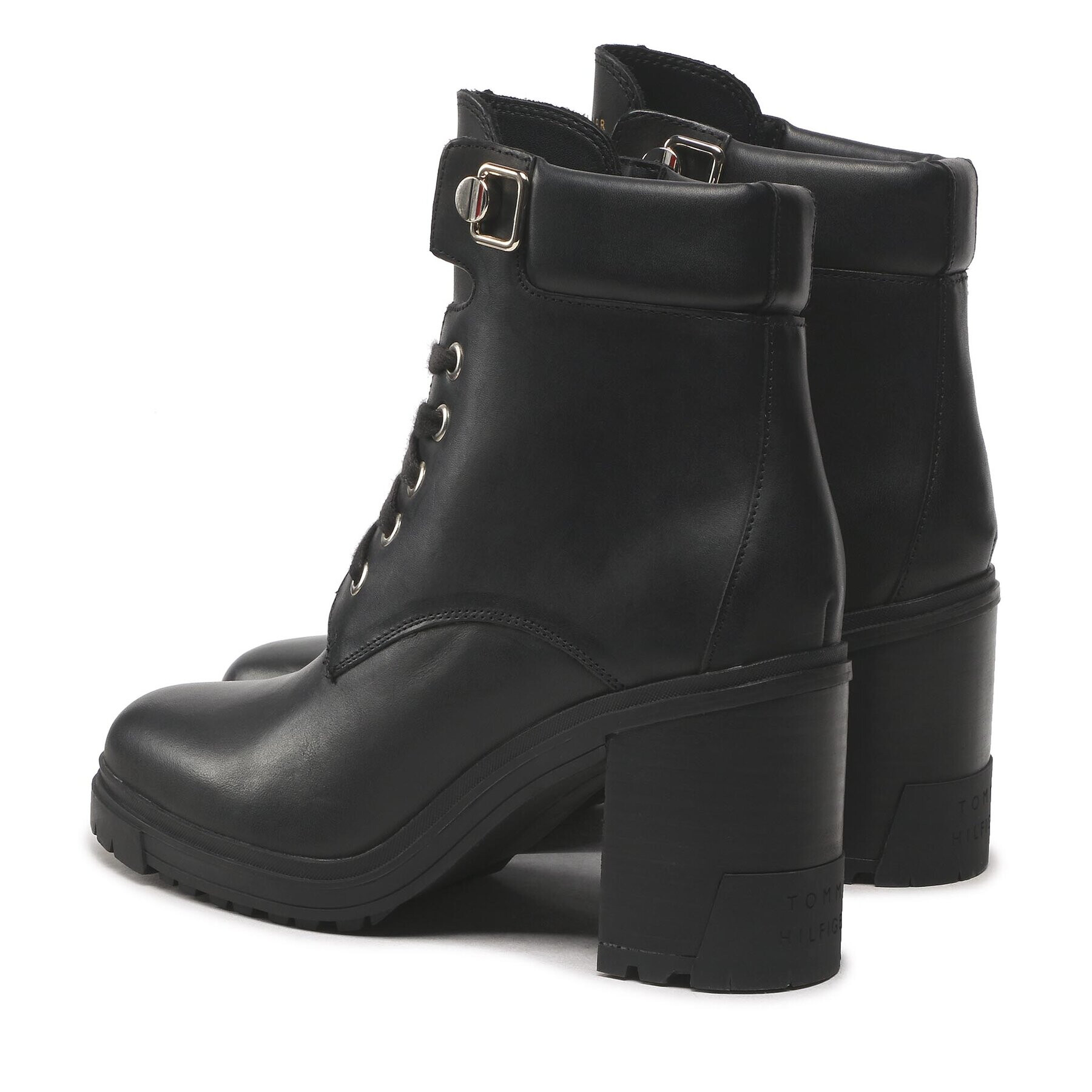 Tommy Hilfiger Боти Outdoor Heel Lace Up Boot FW0FW06726 Черен - Pepit.bg