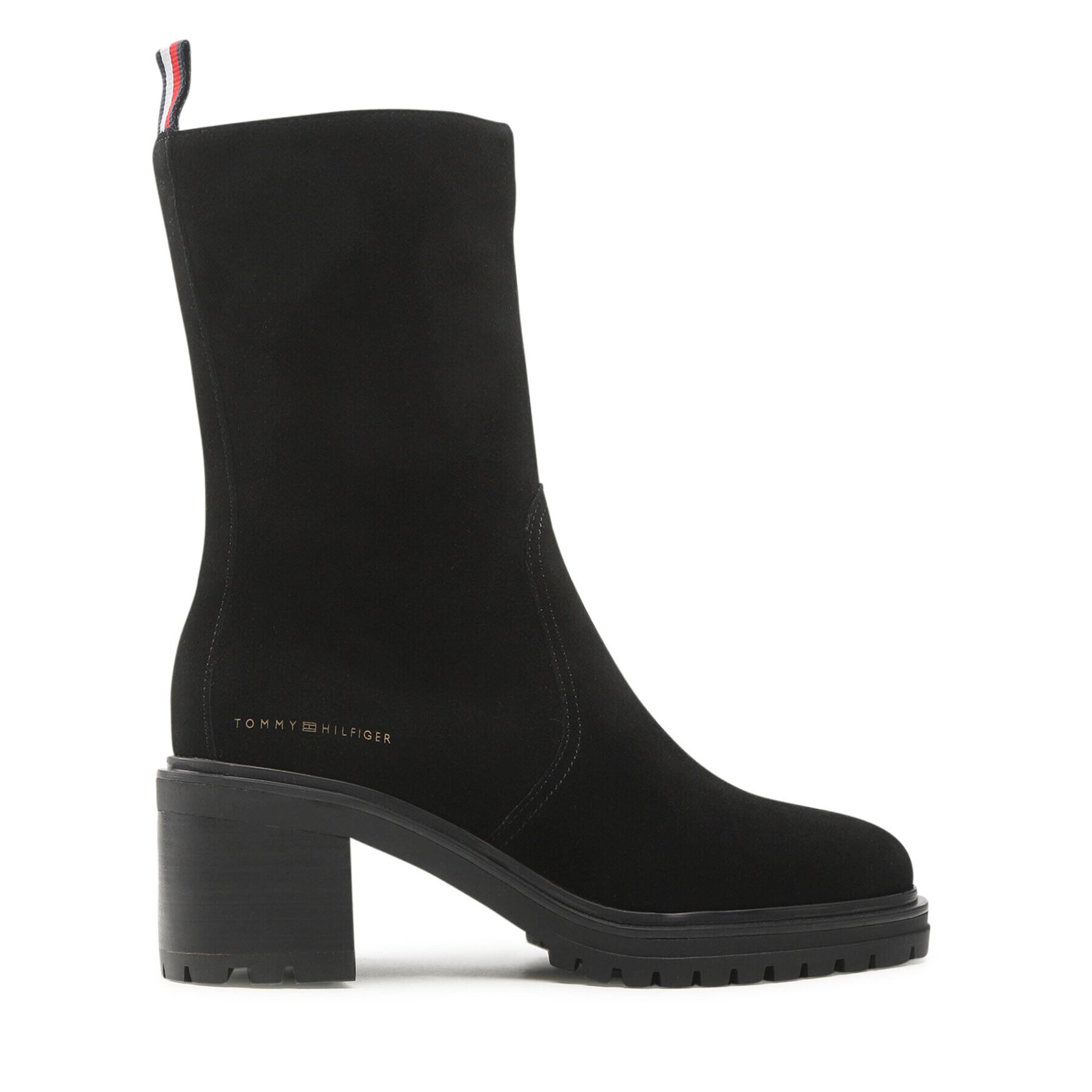 Tommy Hilfiger Боти Outdoor Mid Heel Boot FW0FW06620 Черен - Pepit.bg