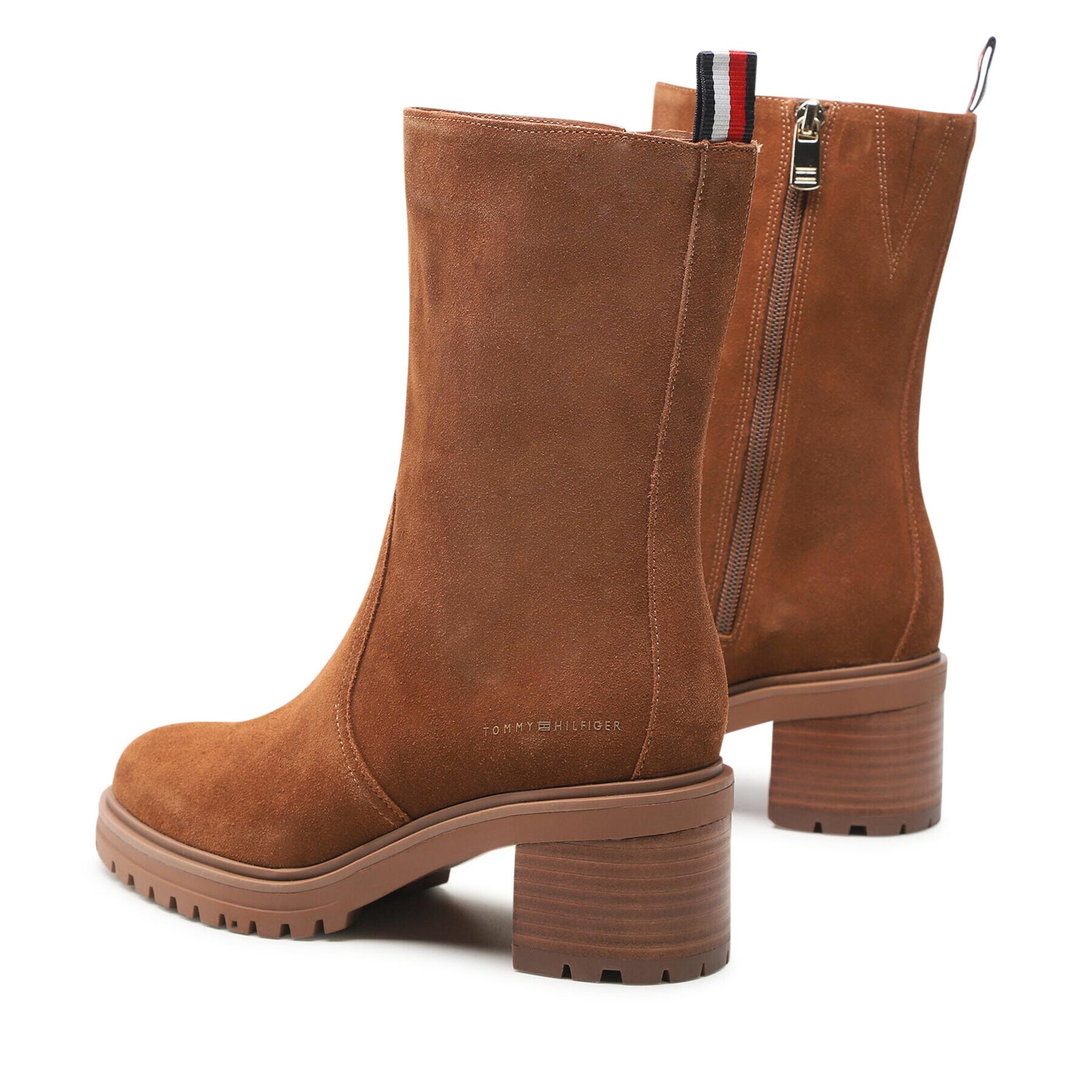 Tommy Hilfiger Боти Outdoor Mid Heel Boot FW0FW06620 Кафяв - Pepit.bg