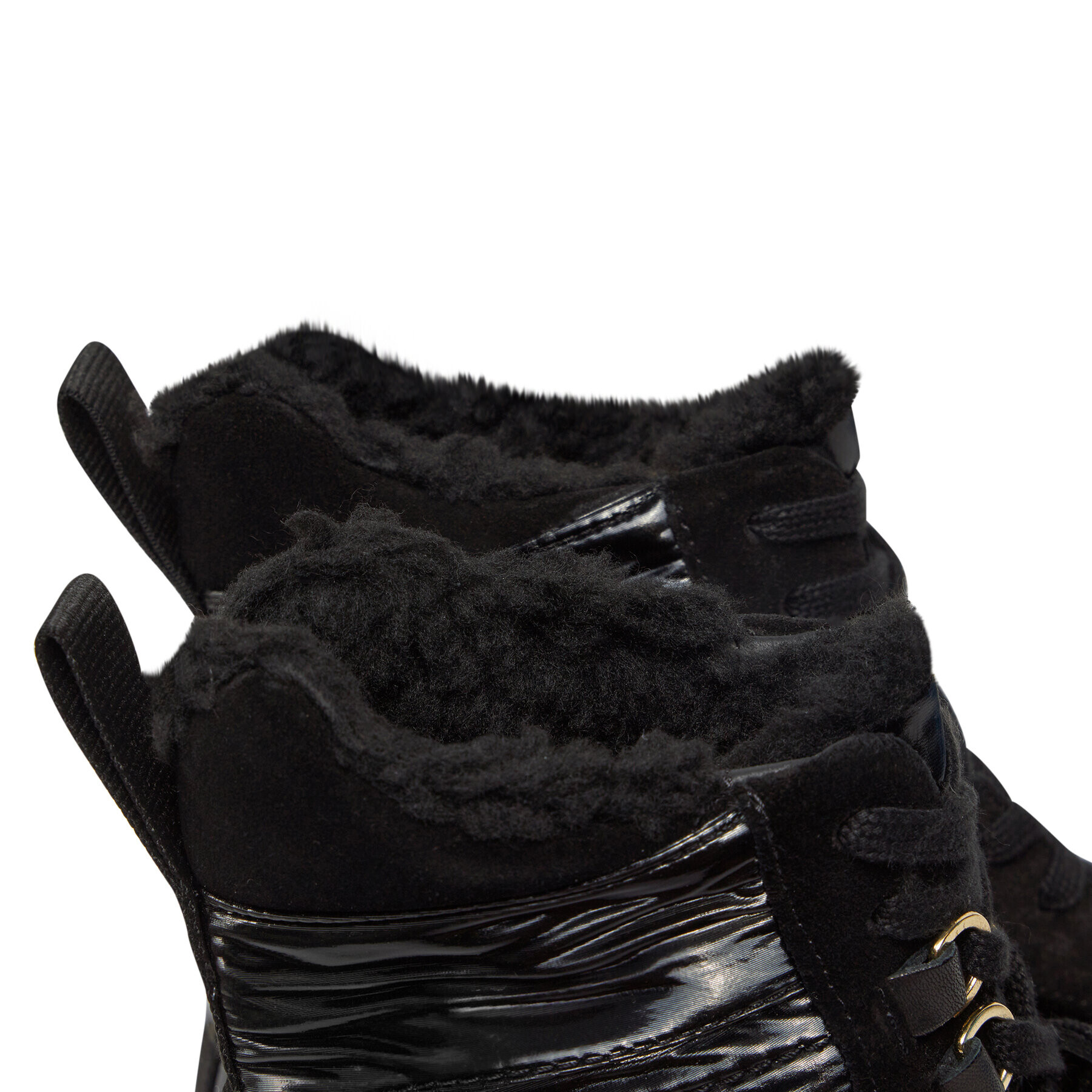 Tommy Hilfiger Боти Patent Laceup City Snow Boot FW0FW07841 Черен - Pepit.bg