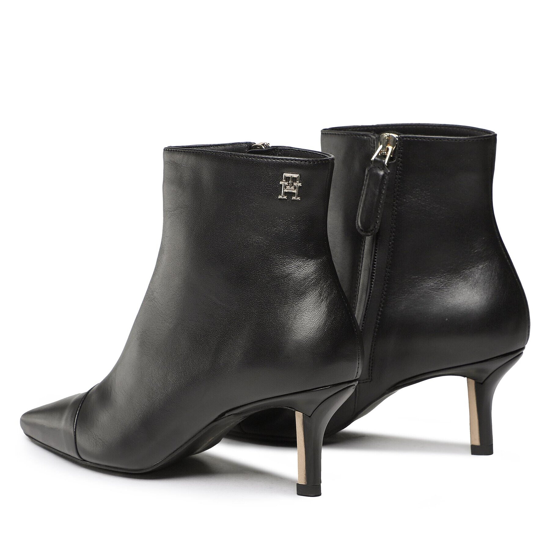 Tommy Hilfiger Боти Pointy Heel Boot FW0FW06837 Черен - Pepit.bg