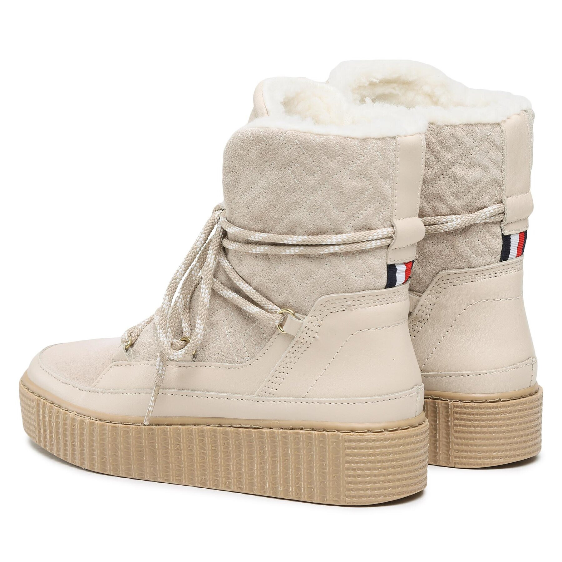 Tommy Hilfiger Боти Snow Boot Monogram FW0FW06852 Бежов - Pepit.bg