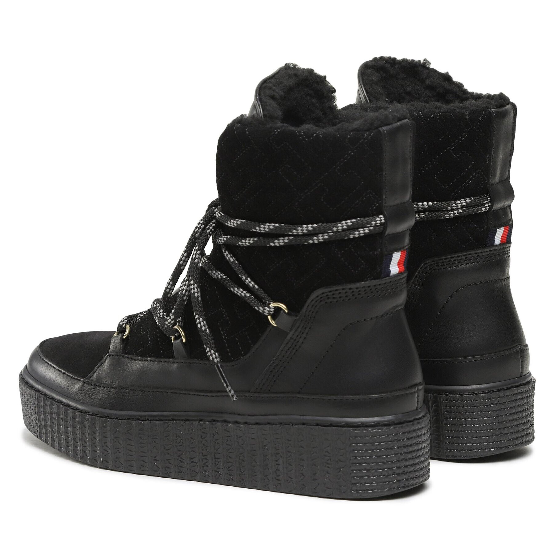 Tommy Hilfiger Боти Snow Boot Monogram FW0FW06852 Черен - Pepit.bg