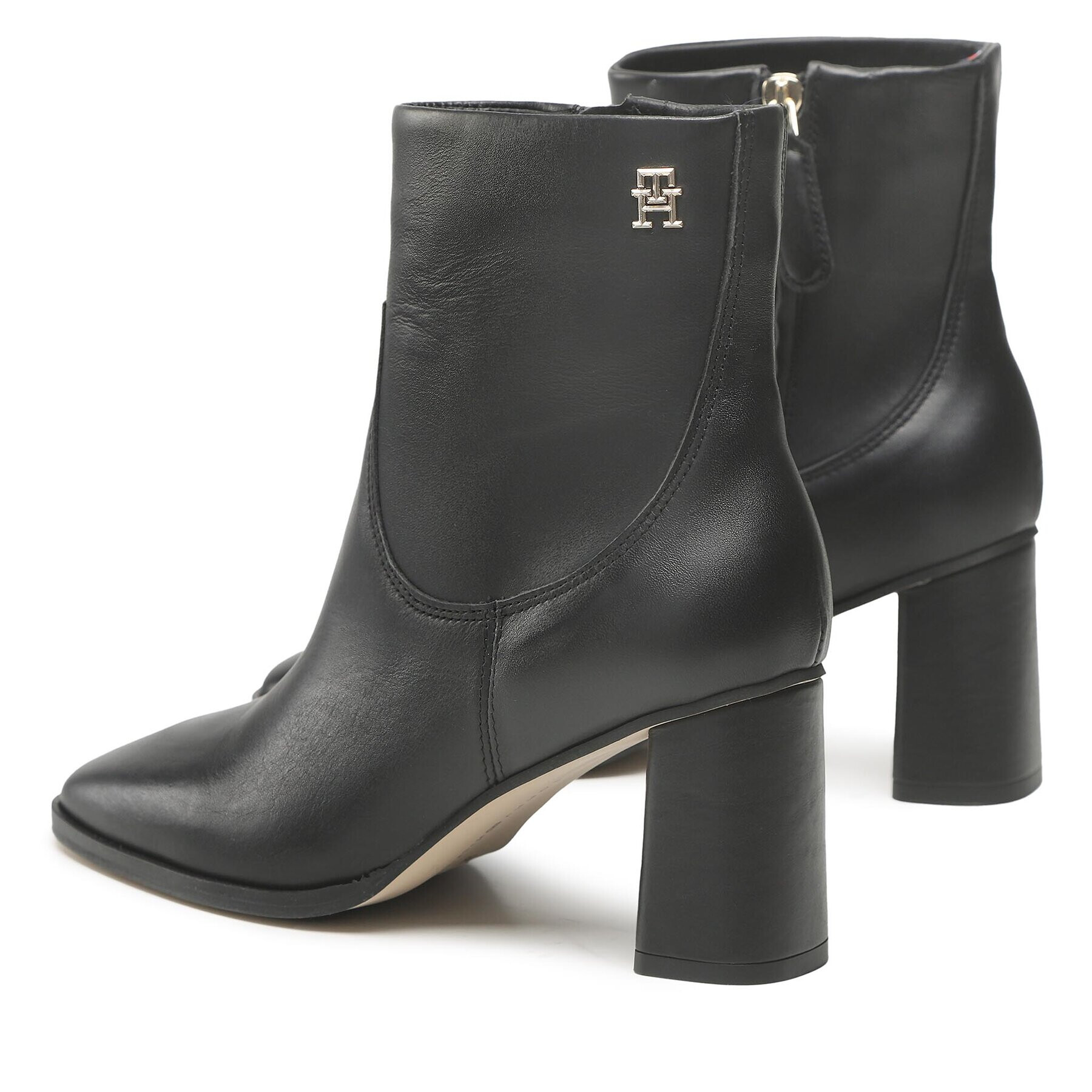 Tommy Hilfiger Боти Soft Square Toe Ankle FW0FW06838 Черен - Pepit.bg