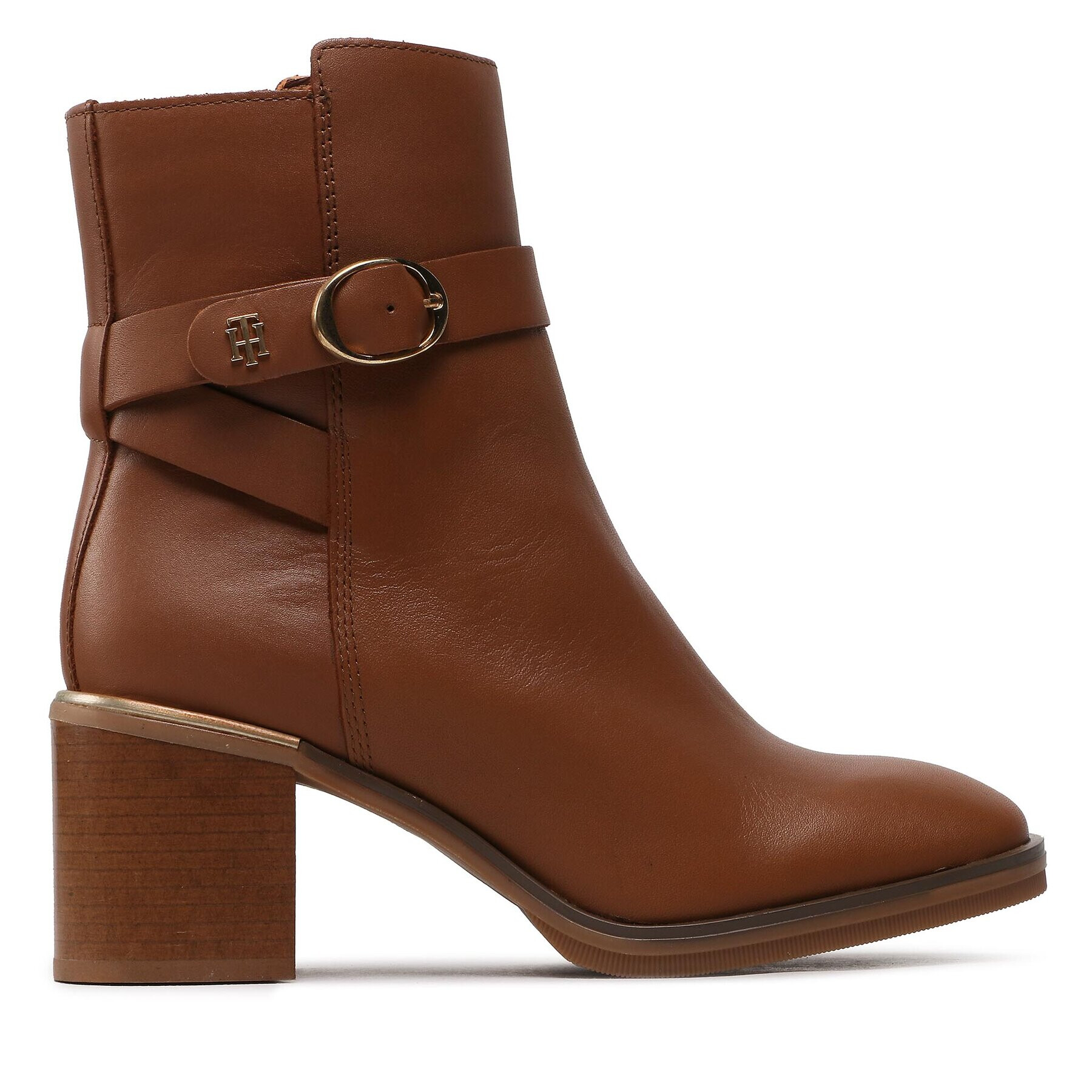 Tommy Hilfiger Боти Th Belt Heeled Boot FW0FW06766 Кафяв - Pepit.bg