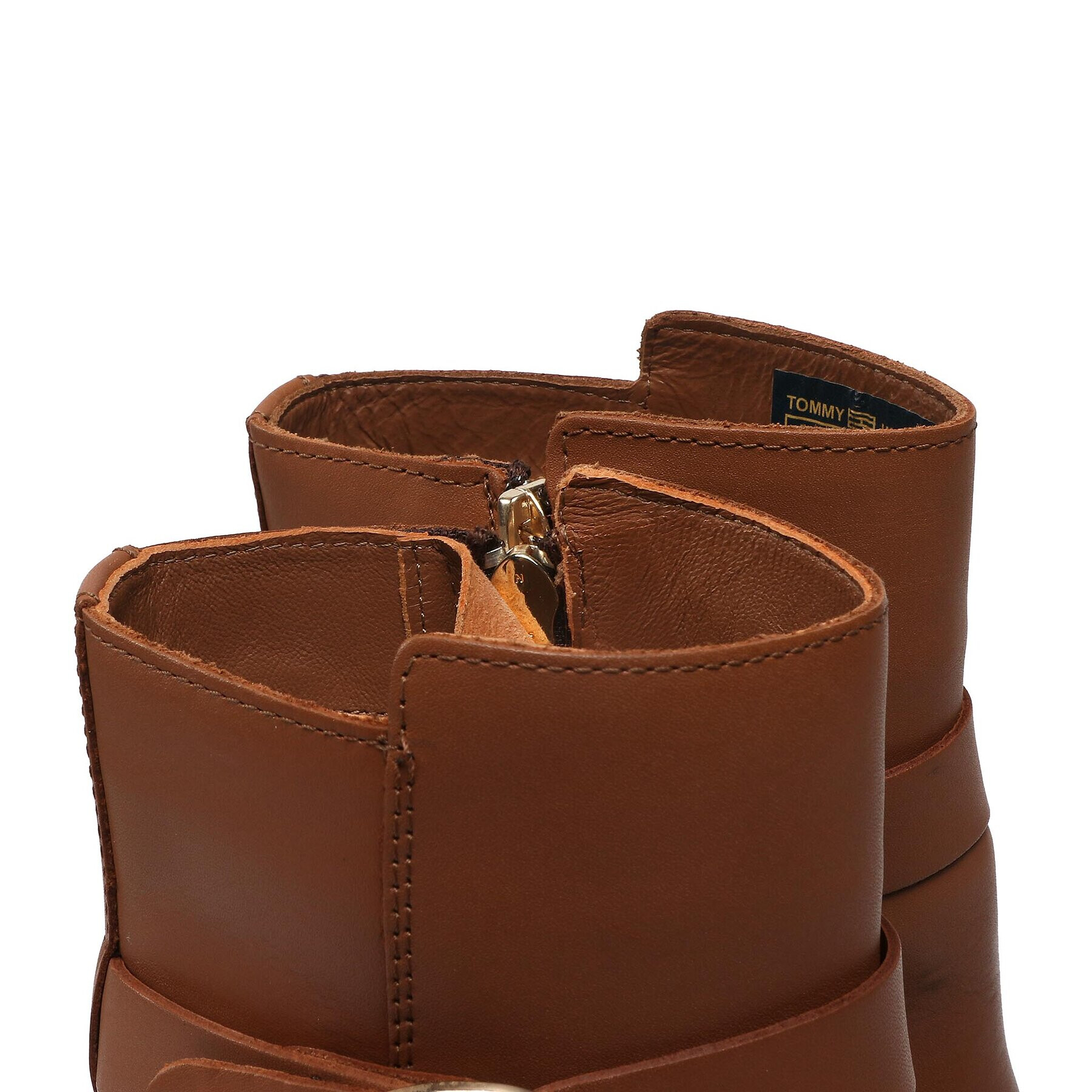 Tommy Hilfiger Боти Th Belt Heeled Boot FW0FW06766 Кафяв - Pepit.bg