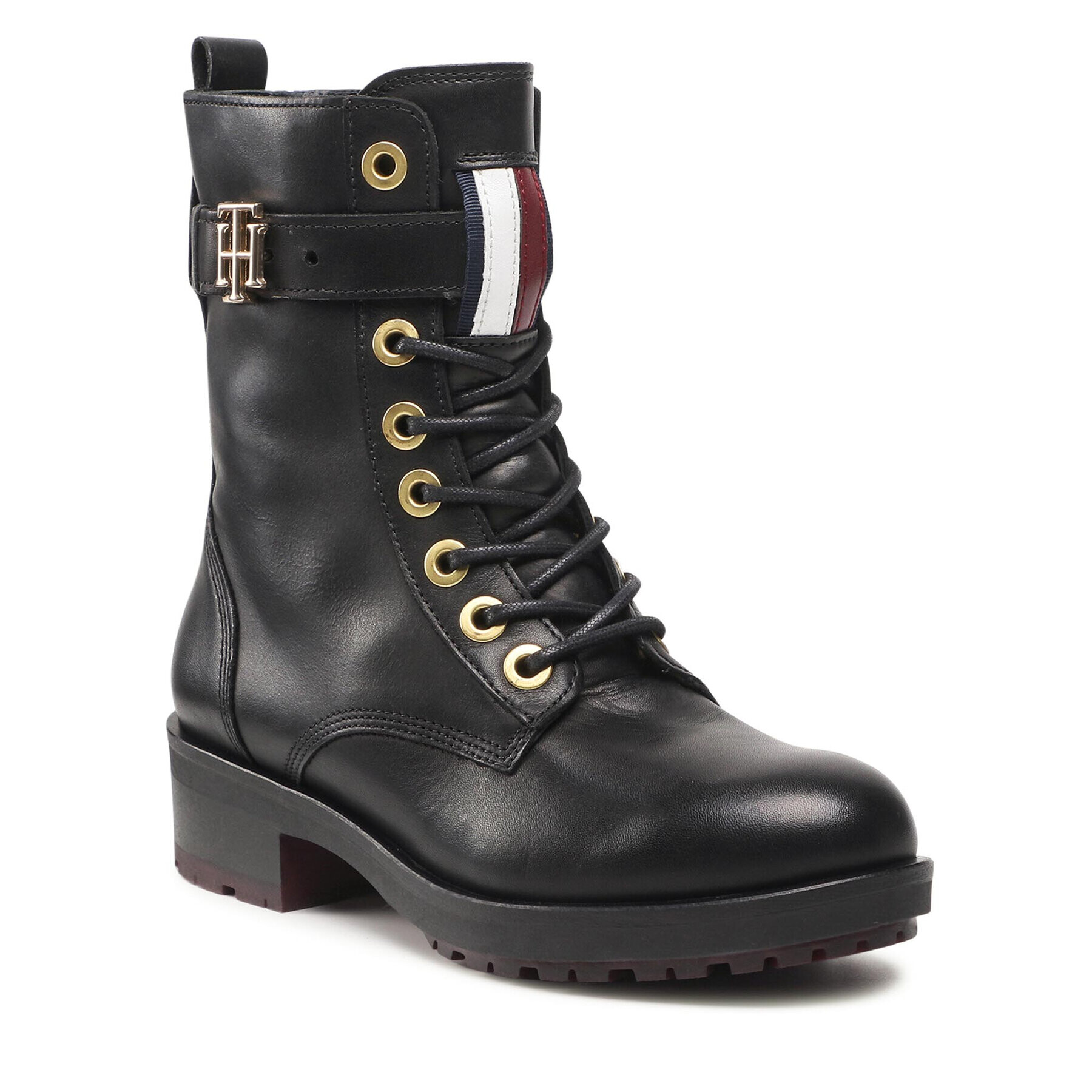 Tommy Hilfiger Боти Th Essentials Biker Boot FW0FW05947 Черен - Pepit.bg