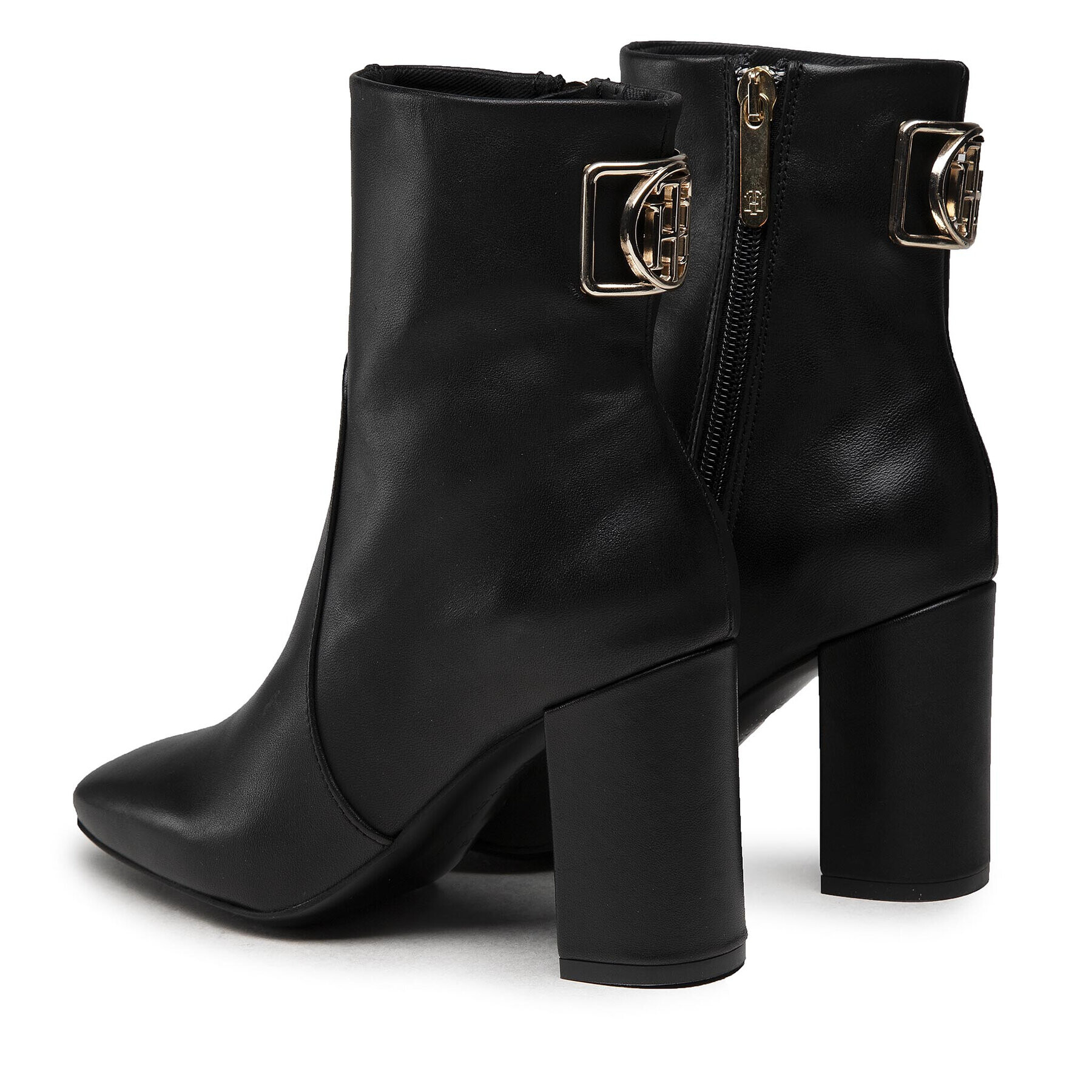 Tommy Hilfiger Боти Th Hardware High Heel Bootie FW0FW06058 Черен - Pepit.bg