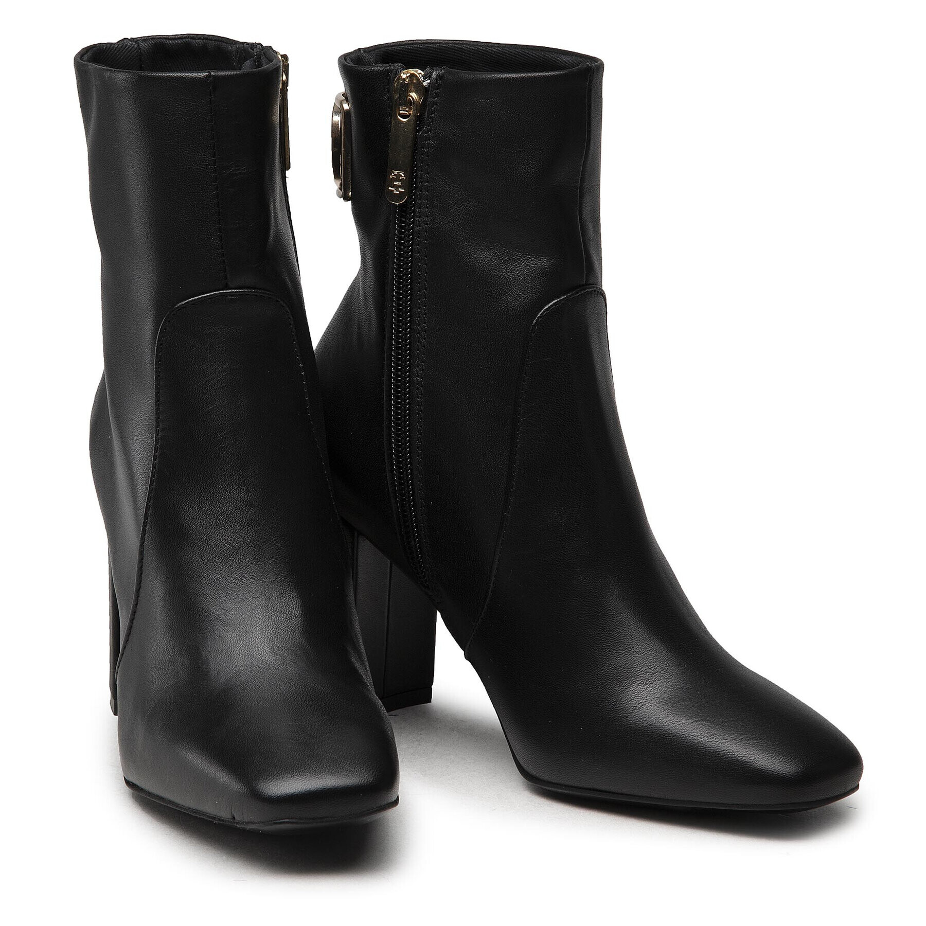 Tommy Hilfiger Боти Th Hardware High Heel Bootie FW0FW06058 Черен - Pepit.bg