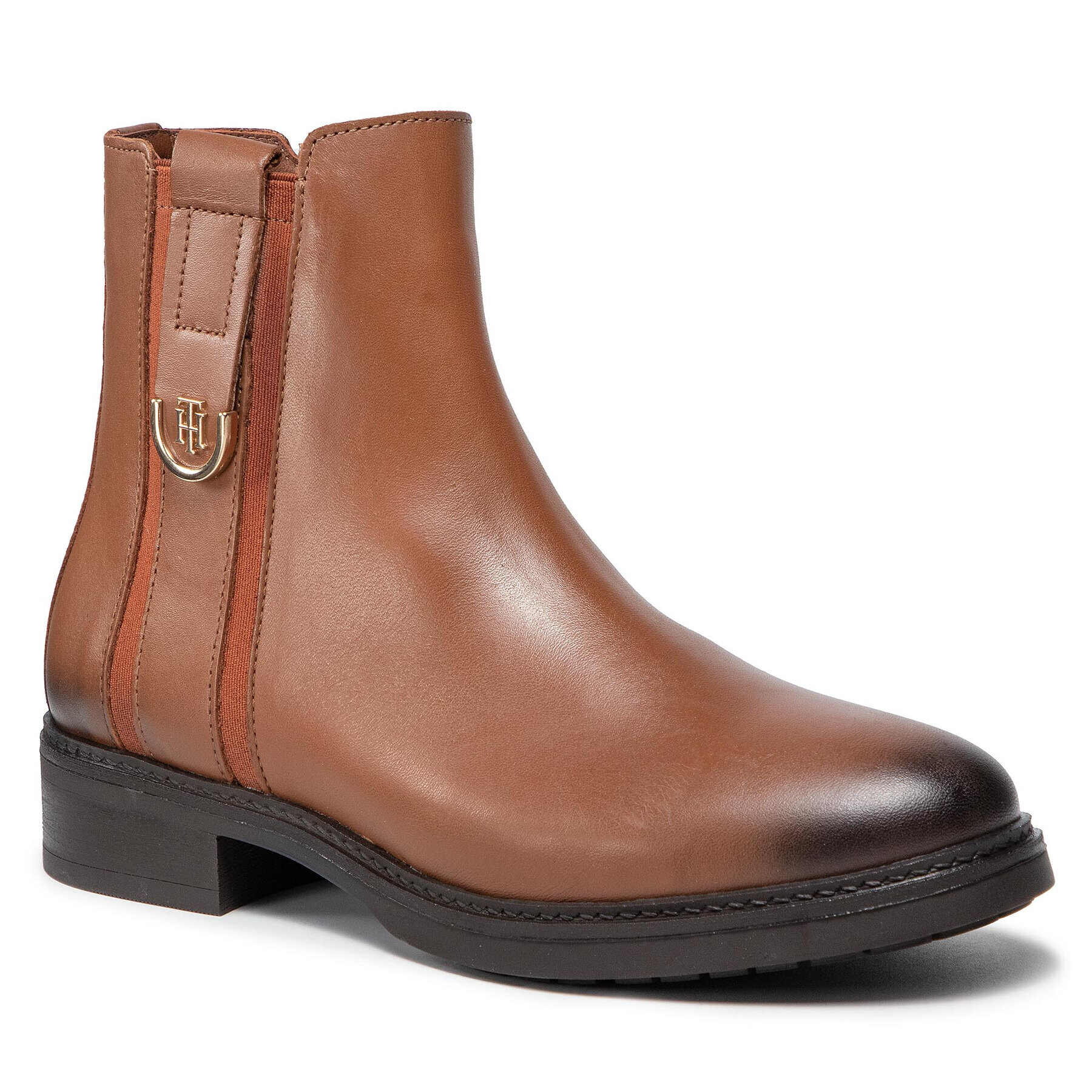 Tommy Hilfiger Боти Th Hardware Leather Boot FW0FW05996 Кафяв - Pepit.bg