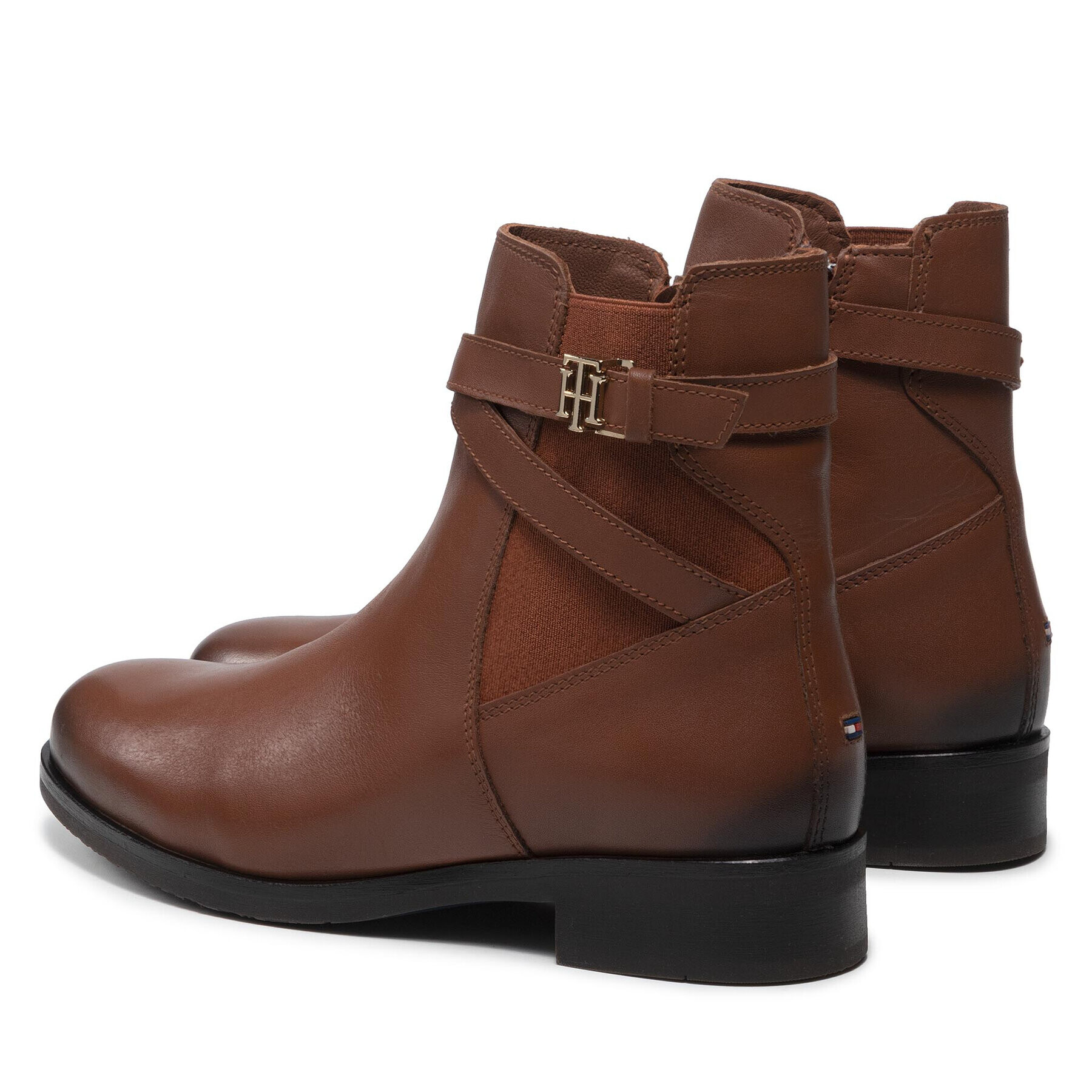 Tommy Hilfiger Боти Th Hardware On Belt Flat Boot FW0FW05967 Кафяв - Pepit.bg