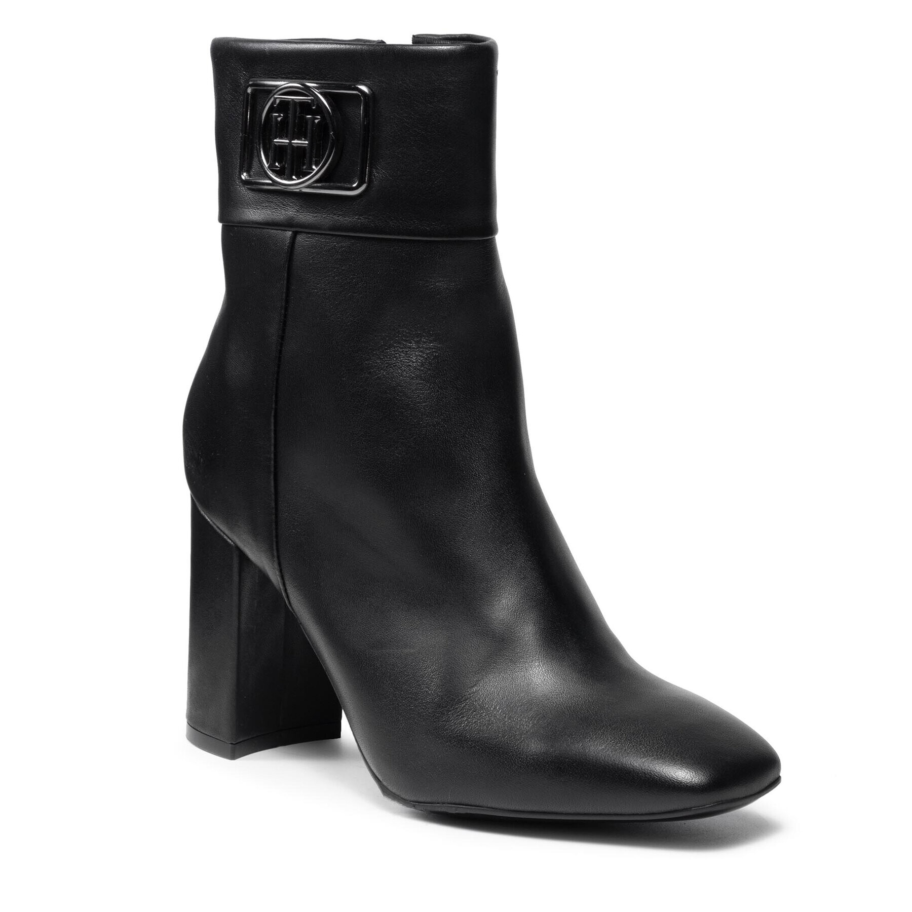 Tommy Hilfiger Боти Th Hardware Square Toe Heel Boot FW0FW05999 Черен - Pepit.bg