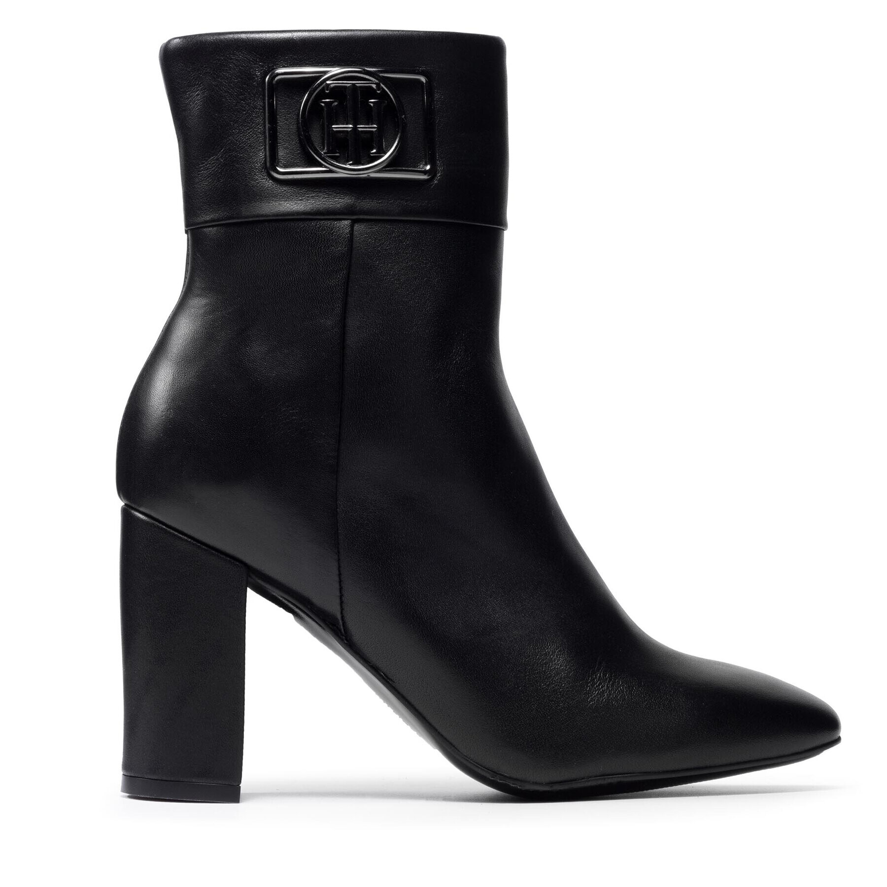 Tommy Hilfiger Боти Th Hardware Square Toe Heel Boot FW0FW05999 Черен - Pepit.bg