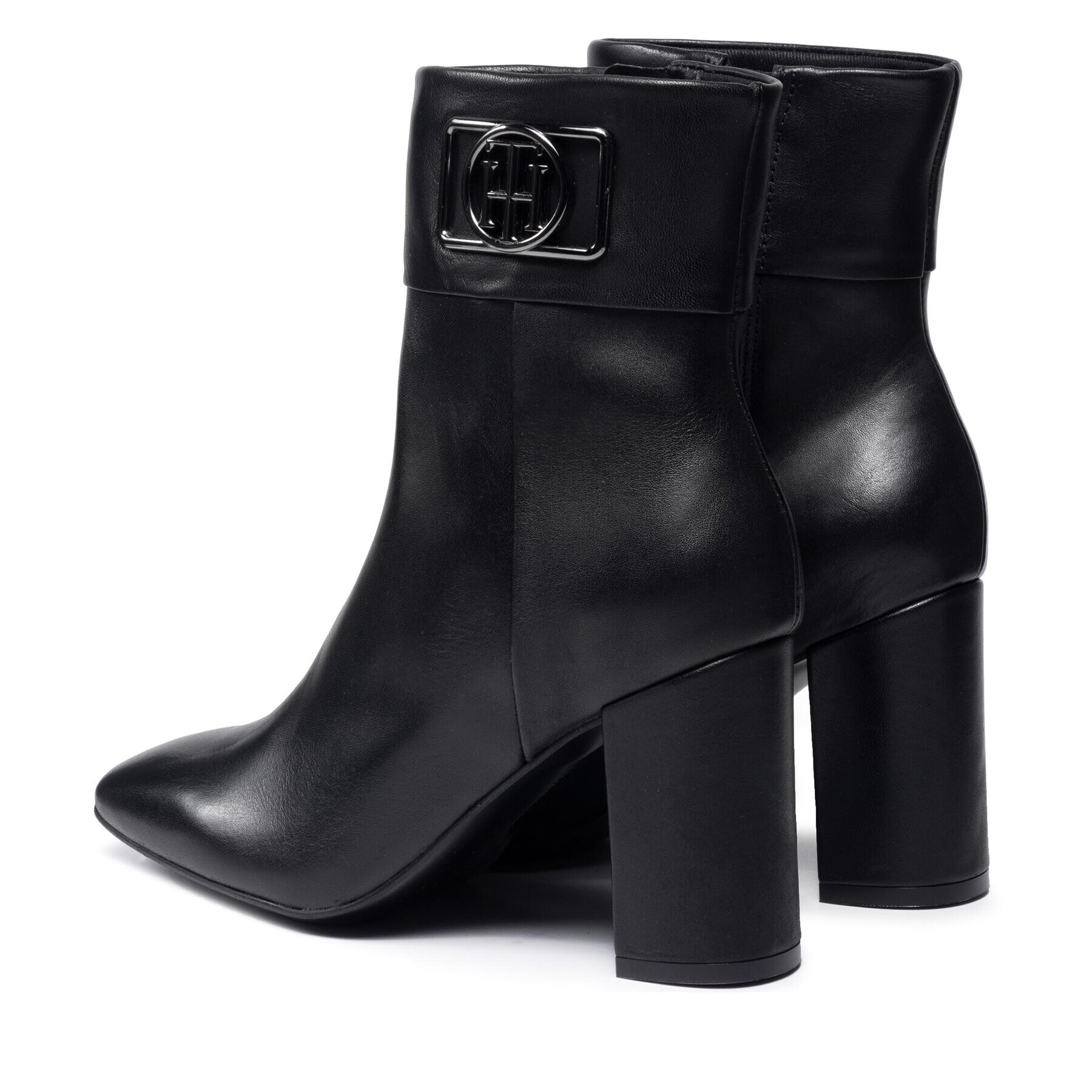 Tommy Hilfiger Боти Th Hardware Square Toe Heel Boot FW0FW05999 Черен - Pepit.bg
