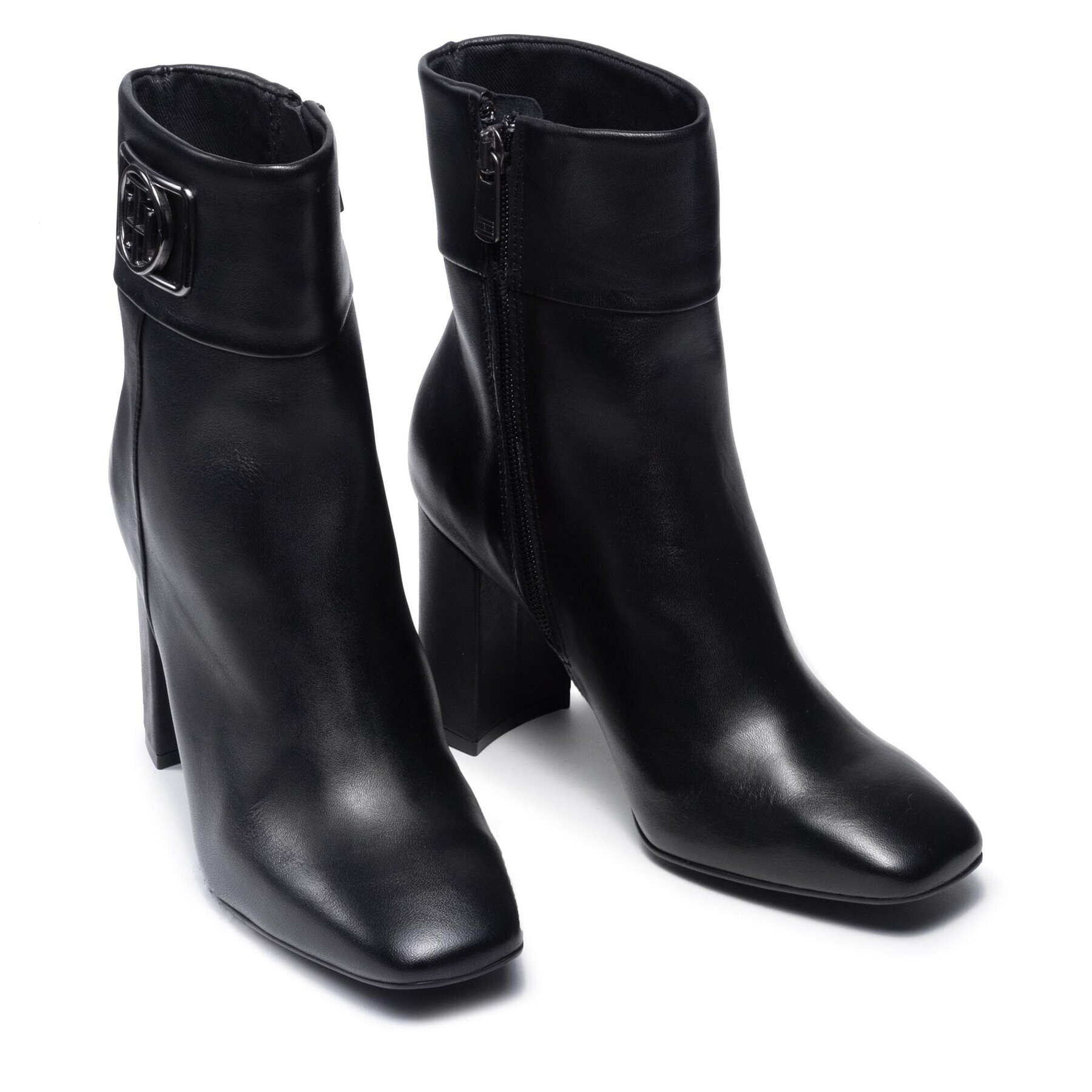 Tommy Hilfiger Боти Th Hardware Square Toe Heel Boot FW0FW05999 Черен - Pepit.bg